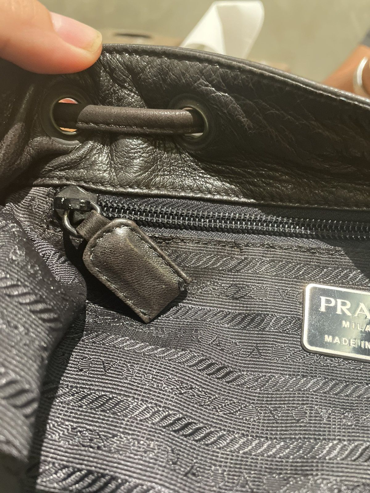 Prada × Vintage Prada Backpack Leather in Chain Strap Size ONE SIZE - 14 Thumbnail