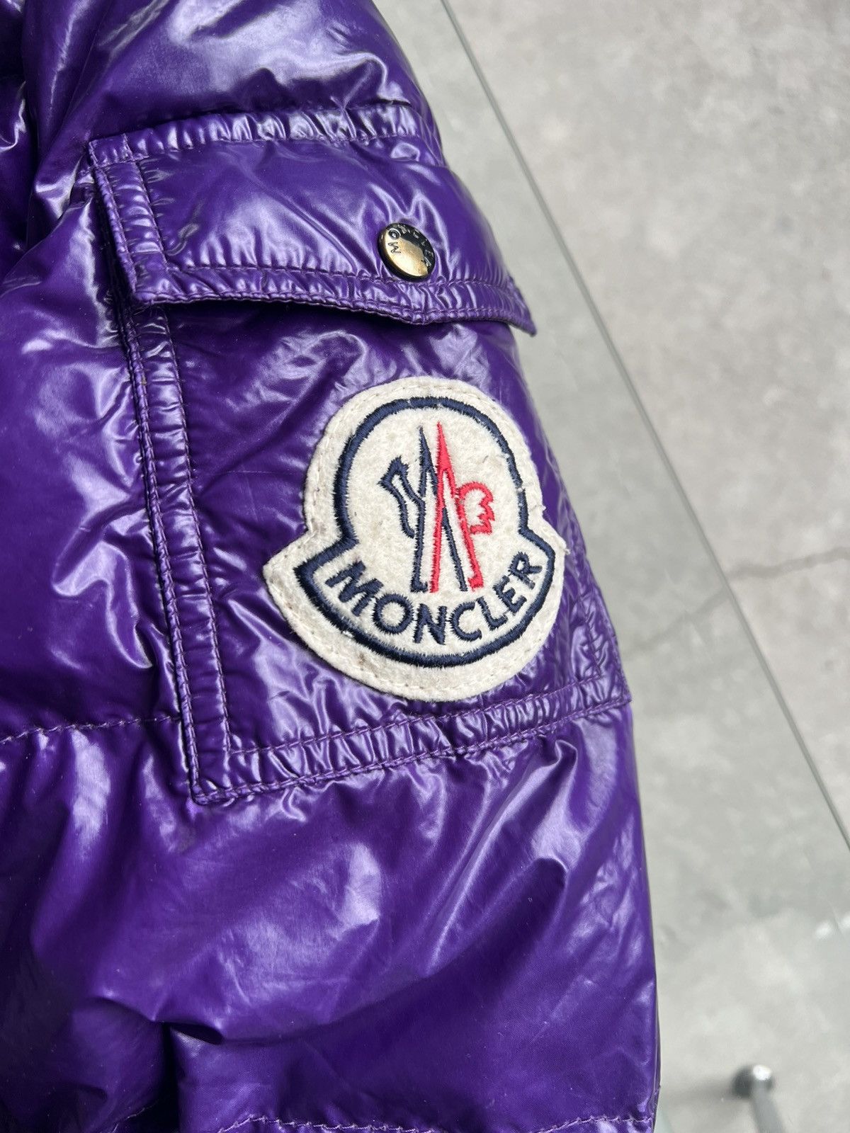 Moncler Moncler Badia Down jacket purple Size S / US 4 / IT 40 - 4 Thumbnail