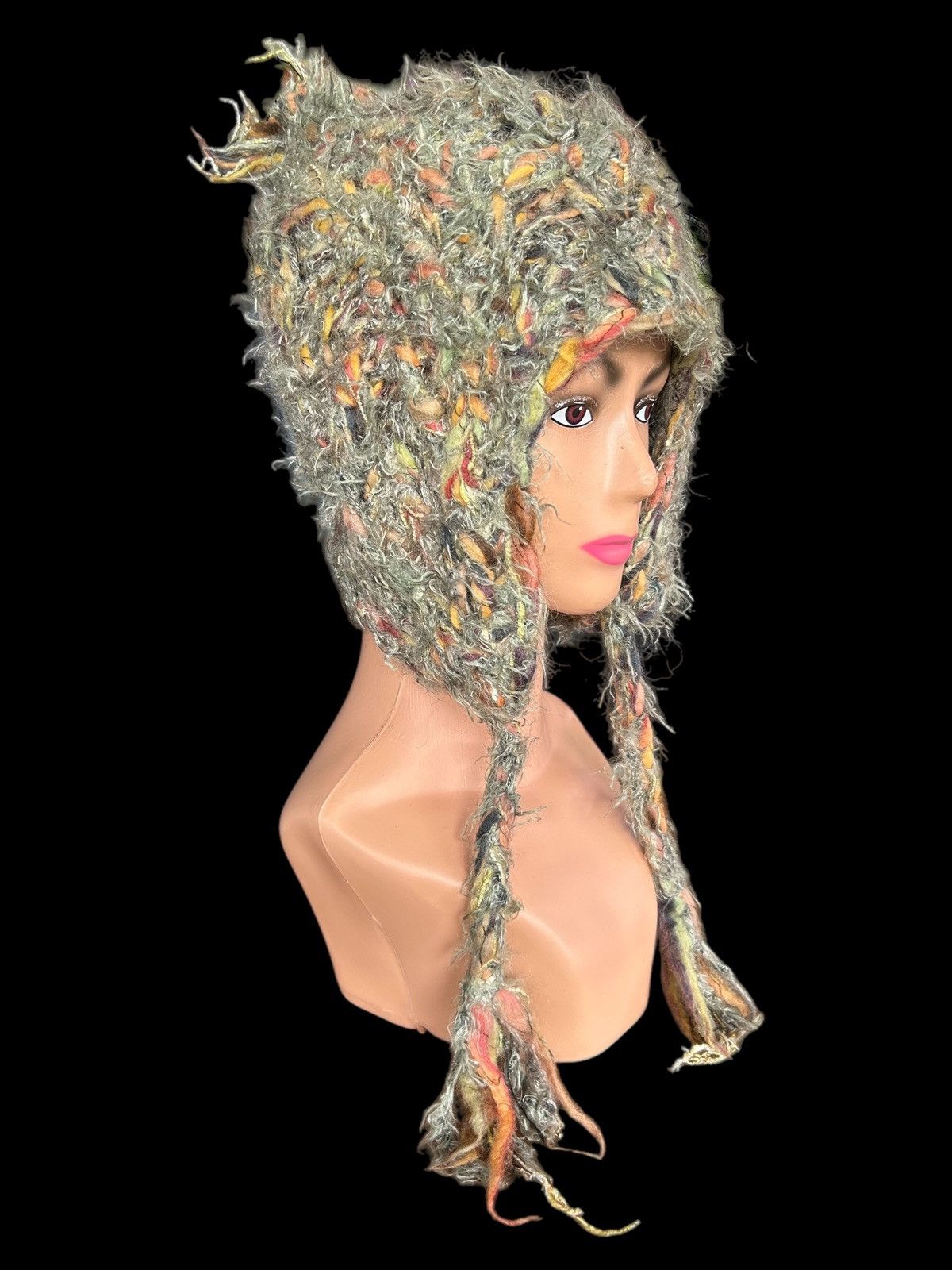 Japanese Brand × Kapital × Vintage CA4LA Made in Japan knitted Fur Beanie Hats Size ONE SIZE - 1 Thumbnail