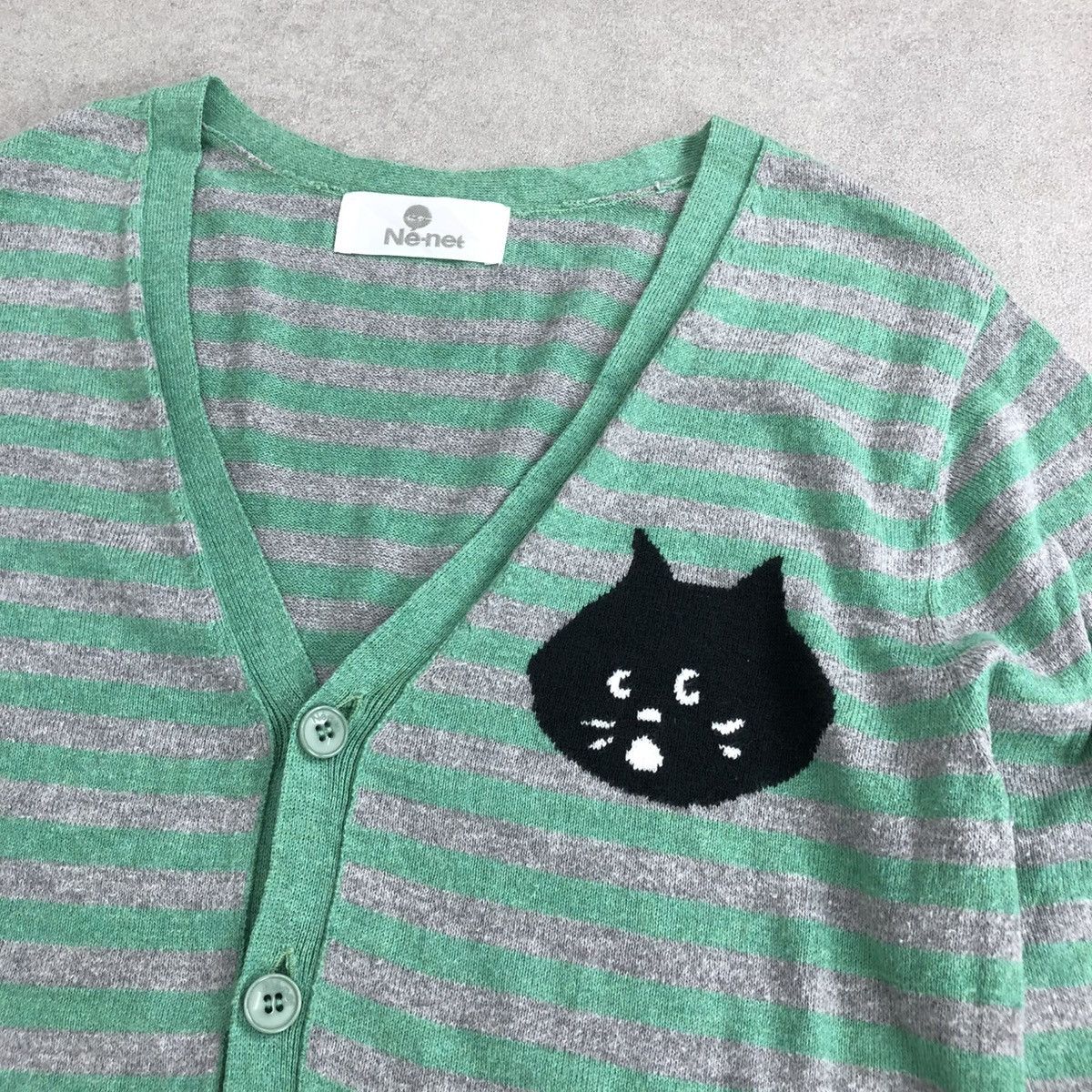 Issey Miyake × Ne-Net Vintage Issey Miyake Ne-Net Iconic Logo Stripe Cardigans Size S / US 4 / IT 40 - 3 Thumbnail