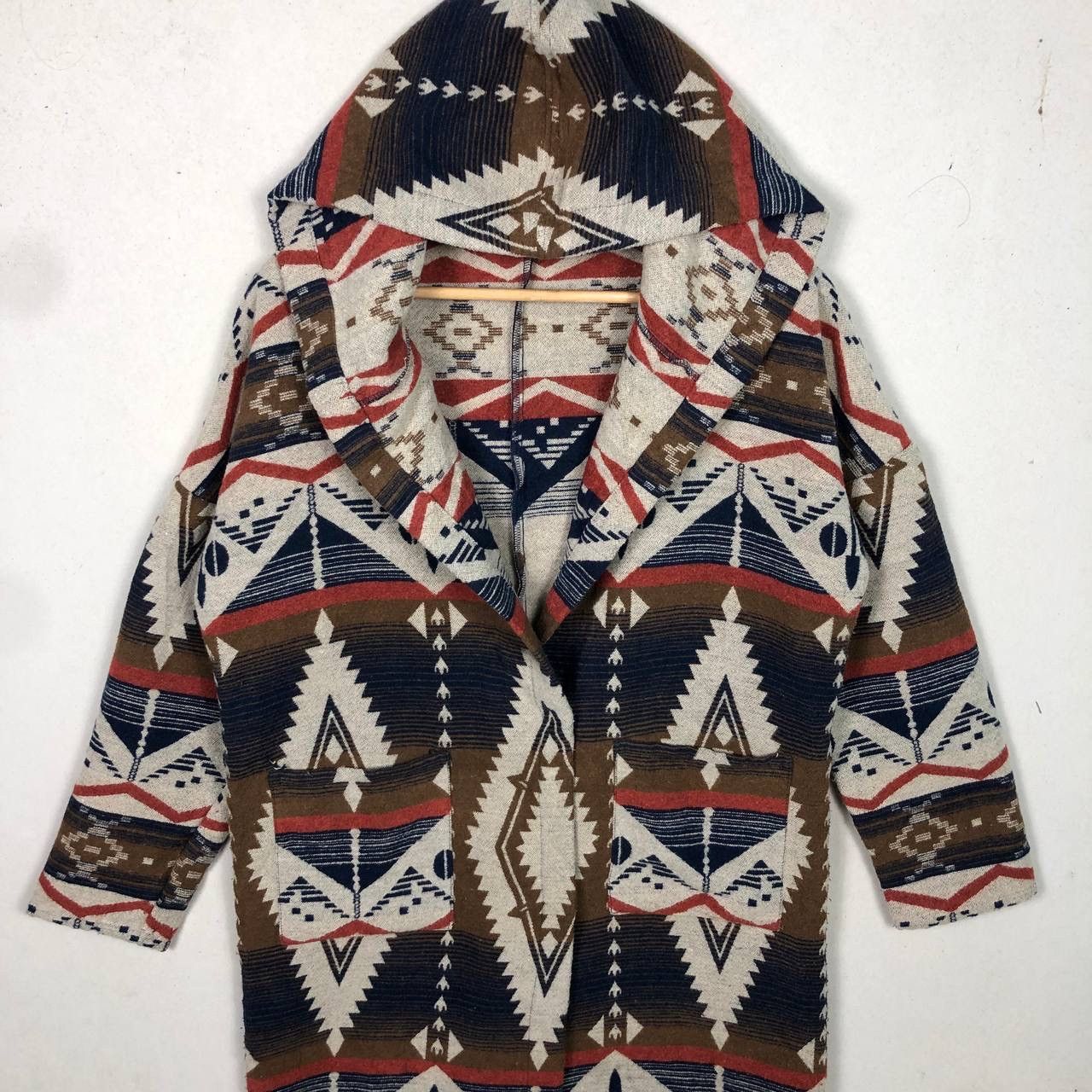 Vintage Vintage Navajo Aztec Native Wool Parka Jacket Hooded Size US M / EU 48-50 / 2 - 3 Thumbnail