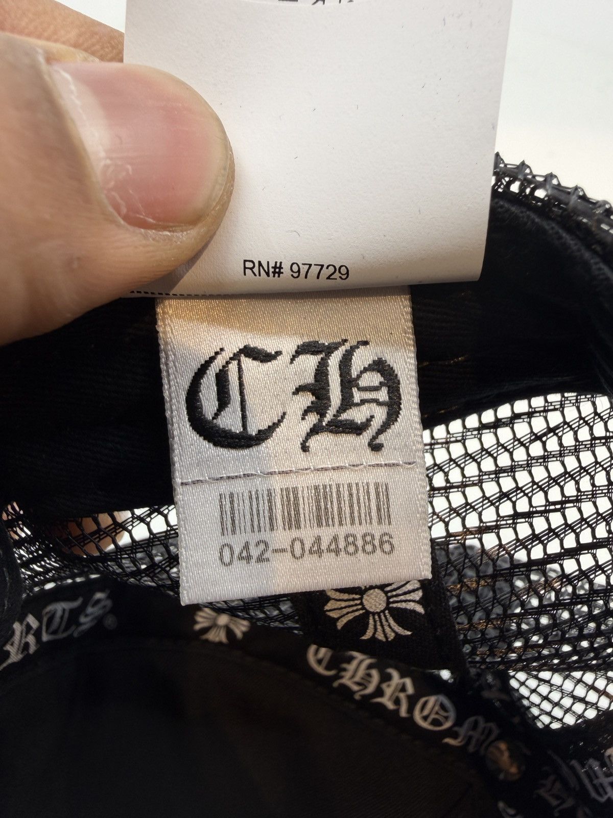 Chrome Hearts Chrome Hearts Pony Hair Cross Patch Trucker Hat Black Size ONE SIZE - 8 Thumbnail