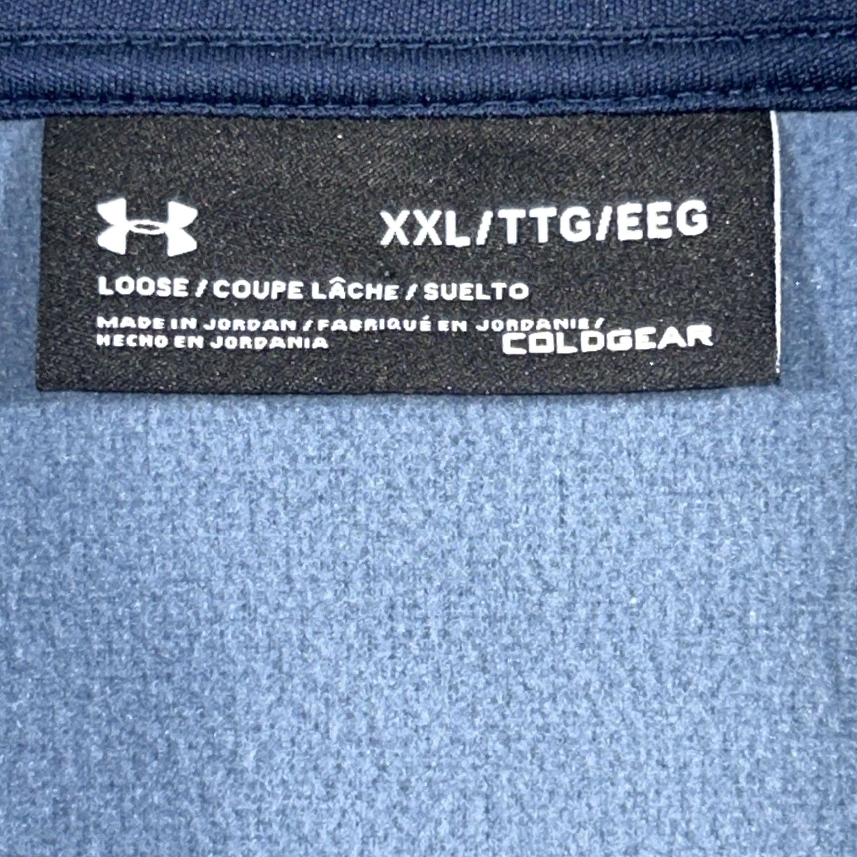 Under Armour Under Armour 1/4 Zip Blue Pullover Size 2XL ColdGear Long Sleeve Mock Neck Pullover Casual Men Size US XXL / EU 58 / 5 - 3 Thumbnail