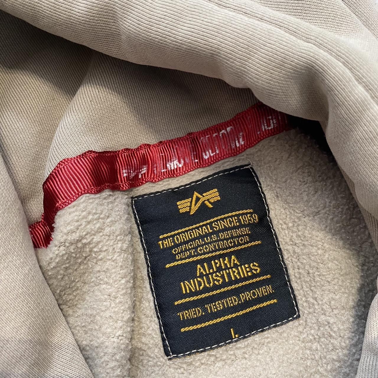 Alpha Industries Tan Cream Alpha Industries hoodie Army Vintage y2k Boxy Size US L / EU 52-54 / 3 - 7 Thumbnail