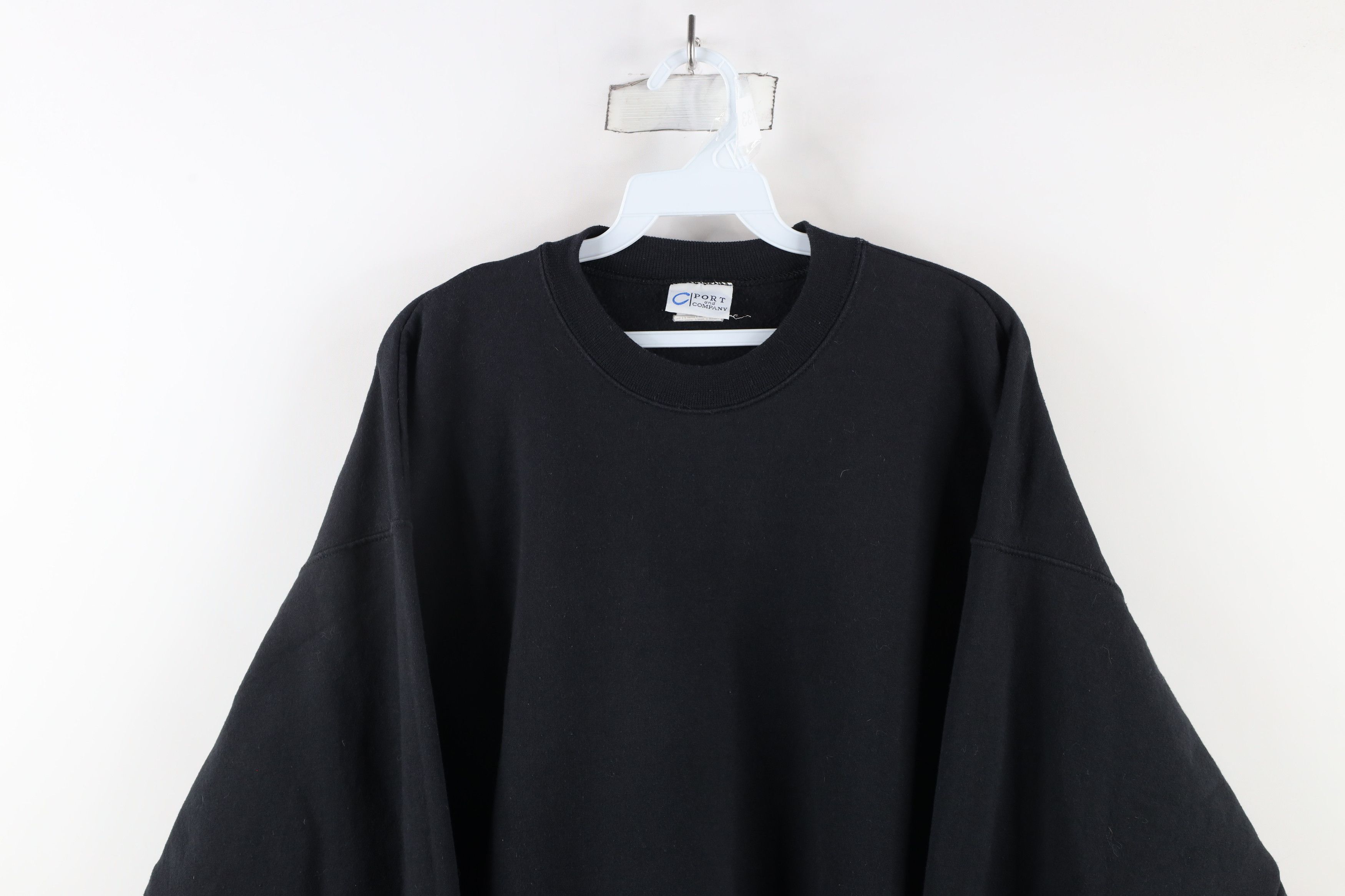 Vintage Vintage 90s Streetwear Heavyweight Crewneck Sweatshirt Black Size US XL / EU 56 / 4 - 2 Thumbnail