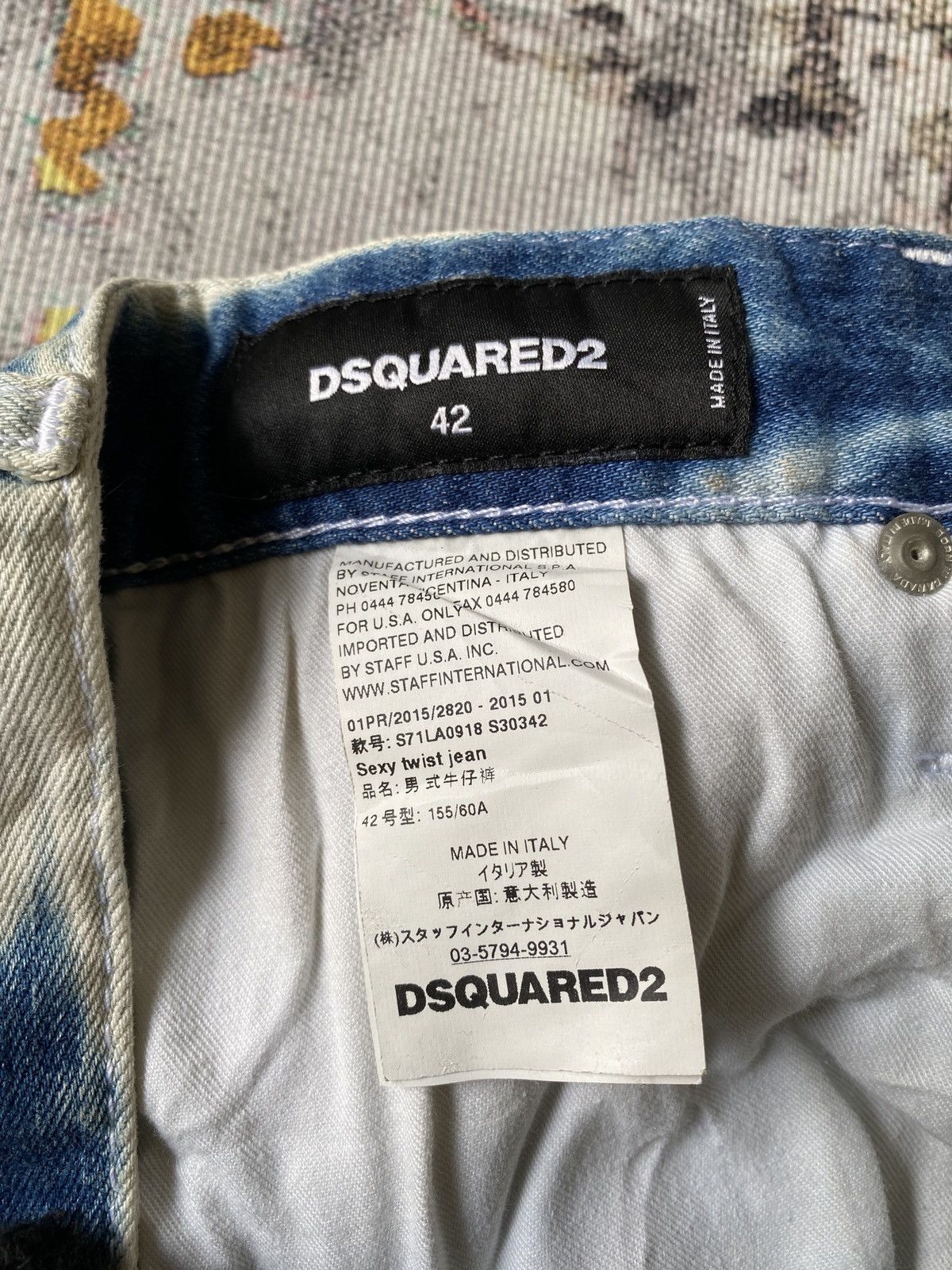 Dsquared2 Snow Acid Wash Strechable Jeans