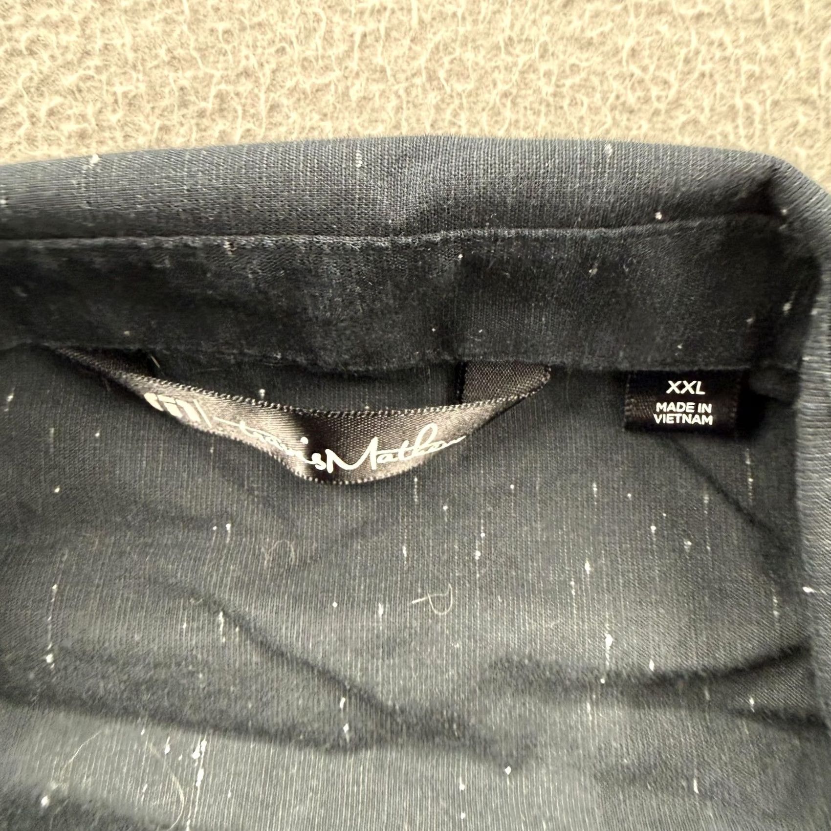 TravisMathew Travis Mathew Short Sleeve Button-Up Shirt - 2XL Black Speckled Cotton Size US XXL / EU 58 / 5 - 3 Thumbnail