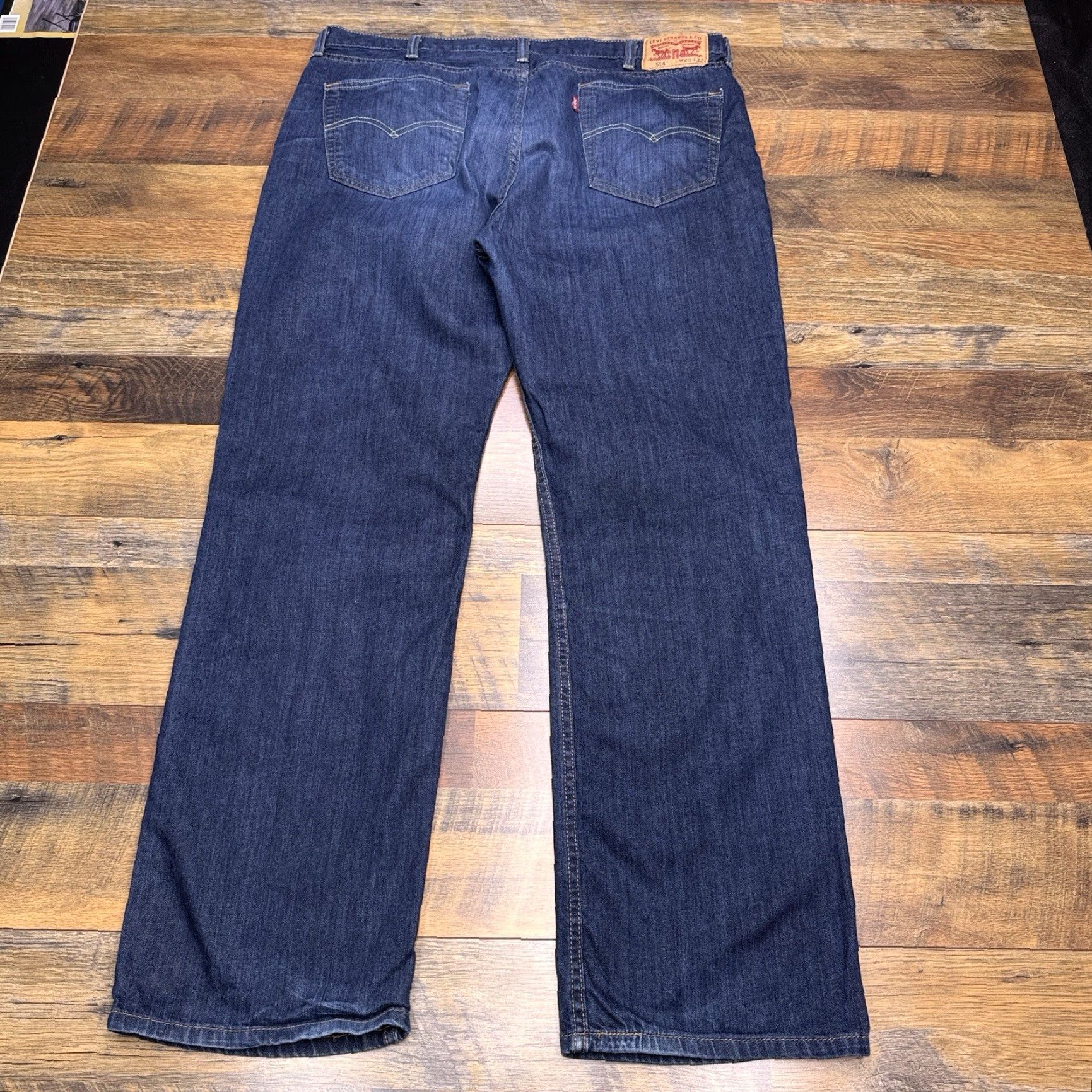 Levi's Levi's 514 Straight Jeans Mens 40x32 Mid Rise Regular Fit Denim Blue 5-Pocket Classic Size US 40 / EU 56 - 3 Thumbnail