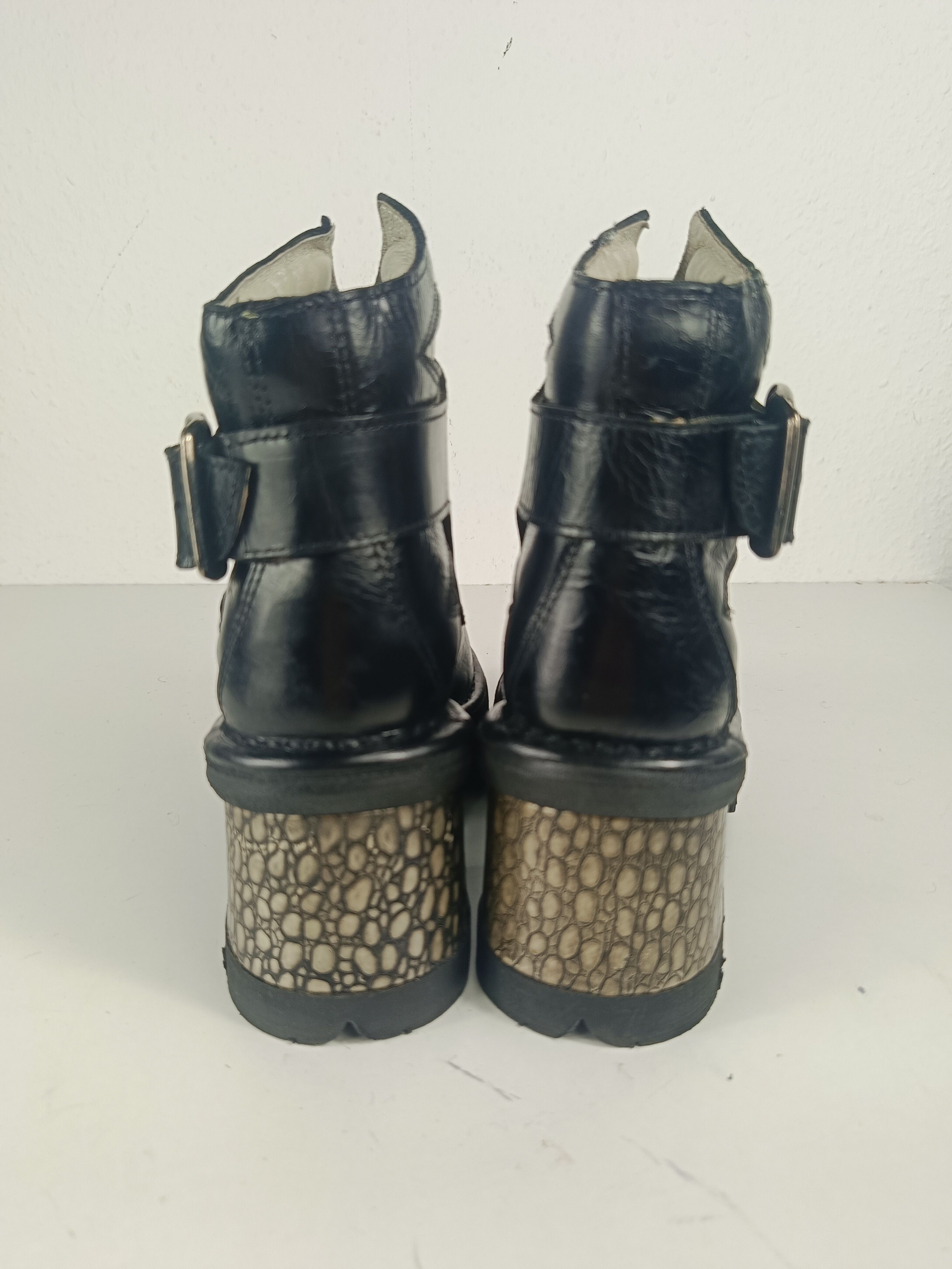 New Rock × Vintage New Rock leather boots platforms Size US 6 / IT 36 - 4 Thumbnail
