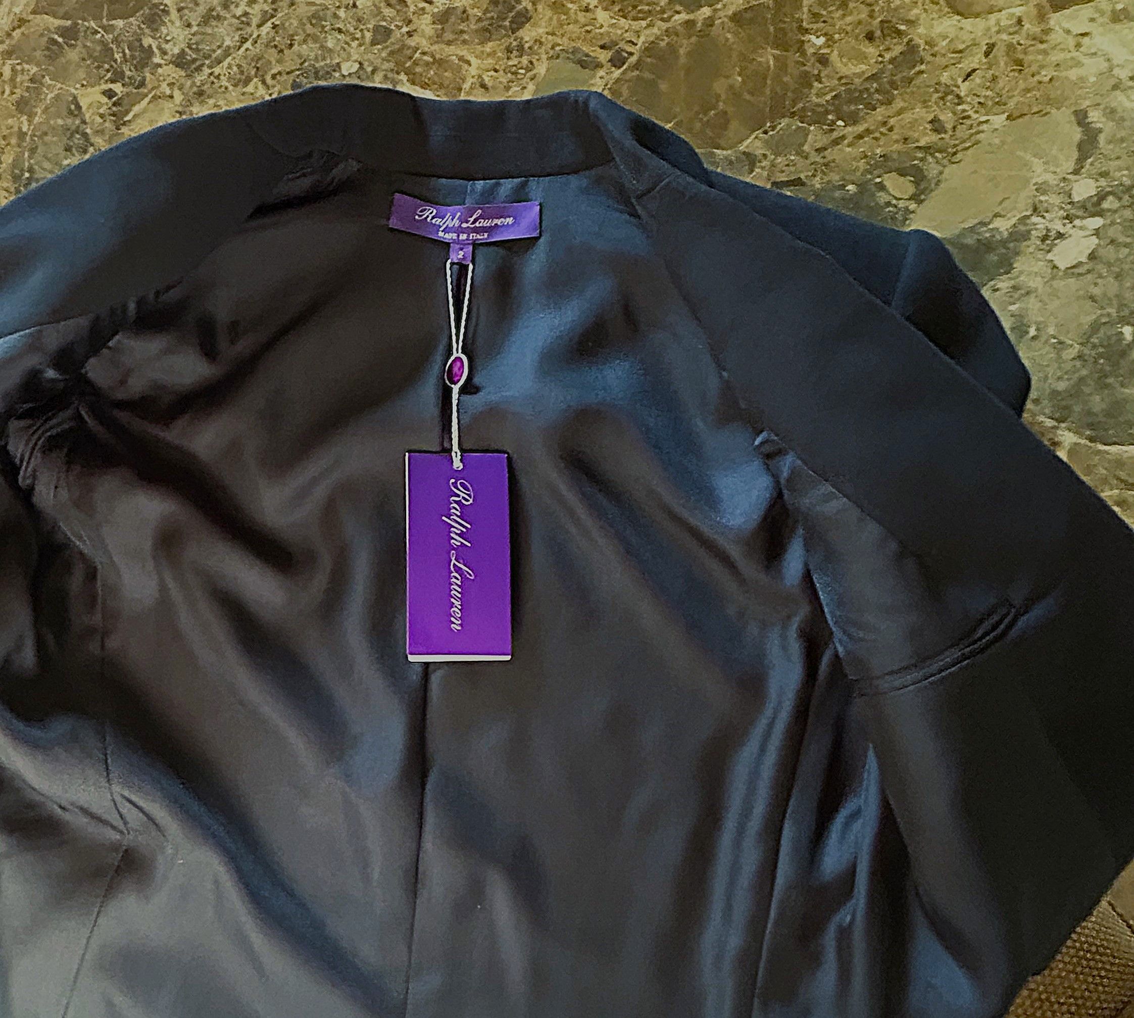 Ralph Lauren Purple Label RL Purple Label Wool Blazer Black Italy Women’s Size 2 Size XS / US 0-2 / IT 36-38 - 4 Thumbnail