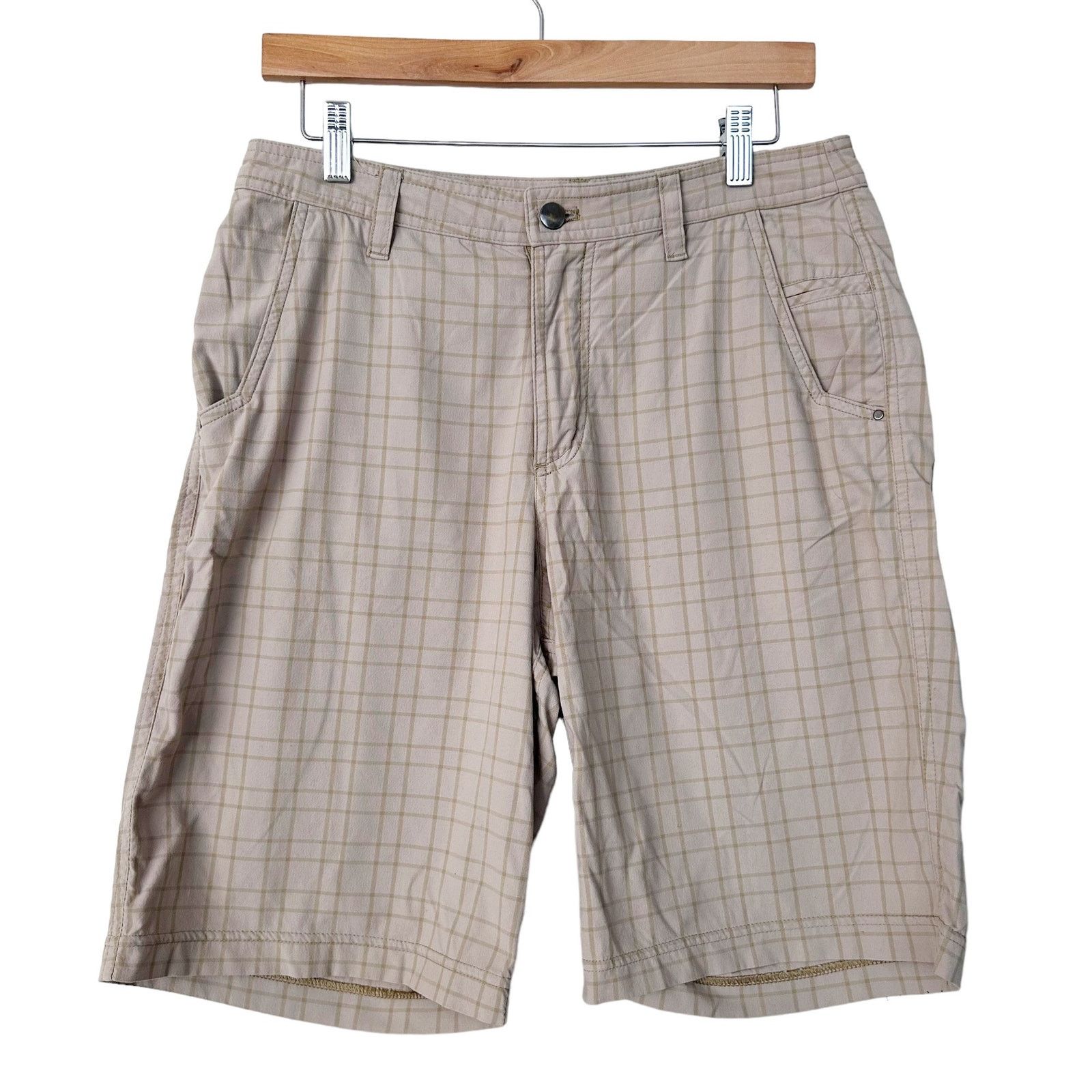 Lululemon Lululemon Tan Plaid Flat Front Shorts Sz 30 Size US 30 / EU 46 - 5 Thumbnail