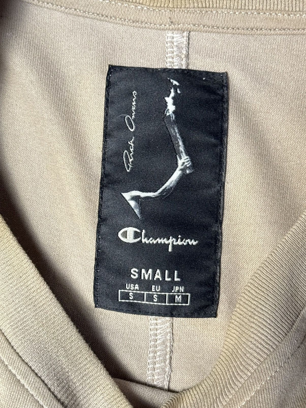 Rick Owens Rick Owens X Champion Tommy T-Shirt Pearl Size US S / EU 44-46 / 1 - 6 Thumbnail