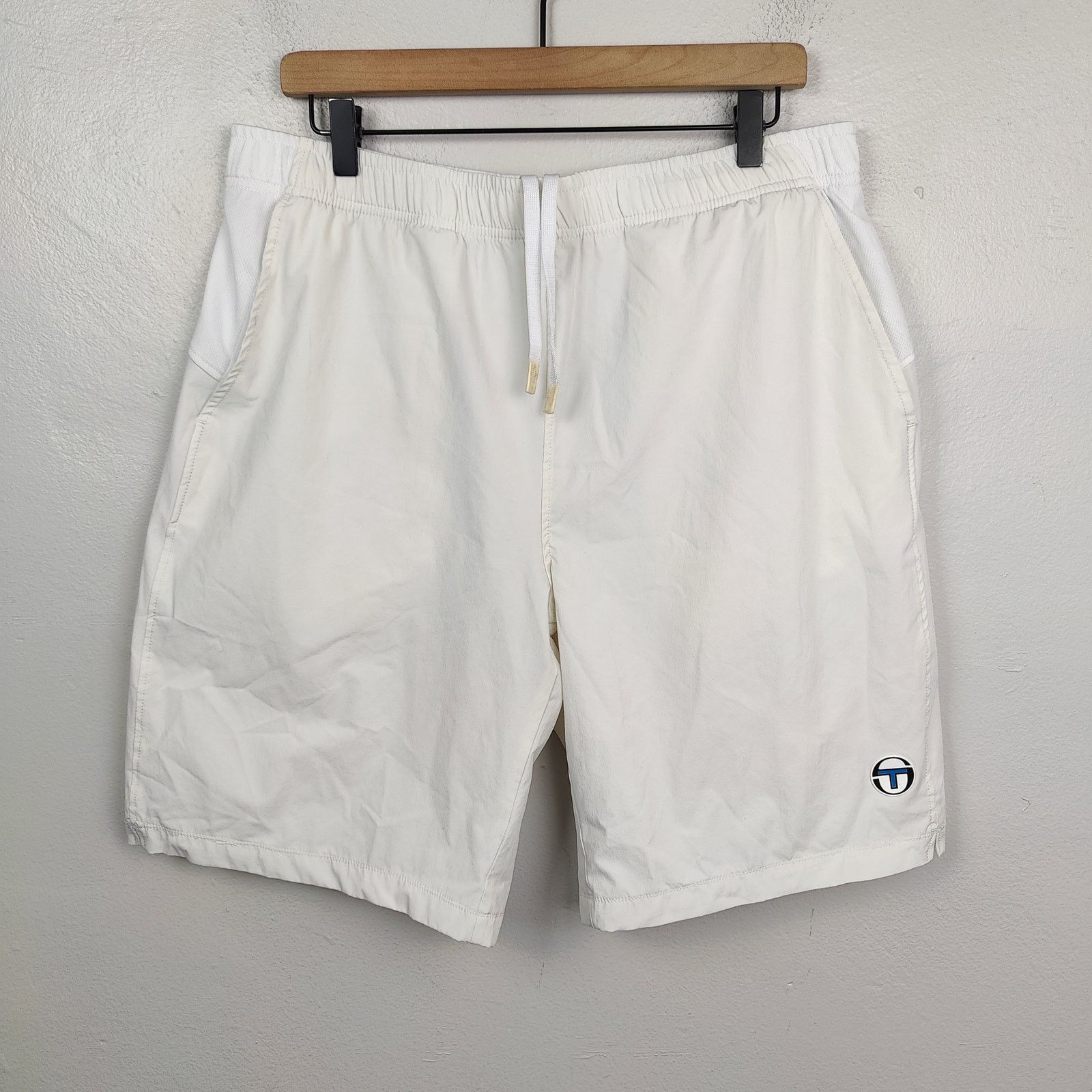 Other Sergio Tacchini Court Shorts Mens Large White Mesh Lined Size US 34 / EU 50 - 1 Thumbnail