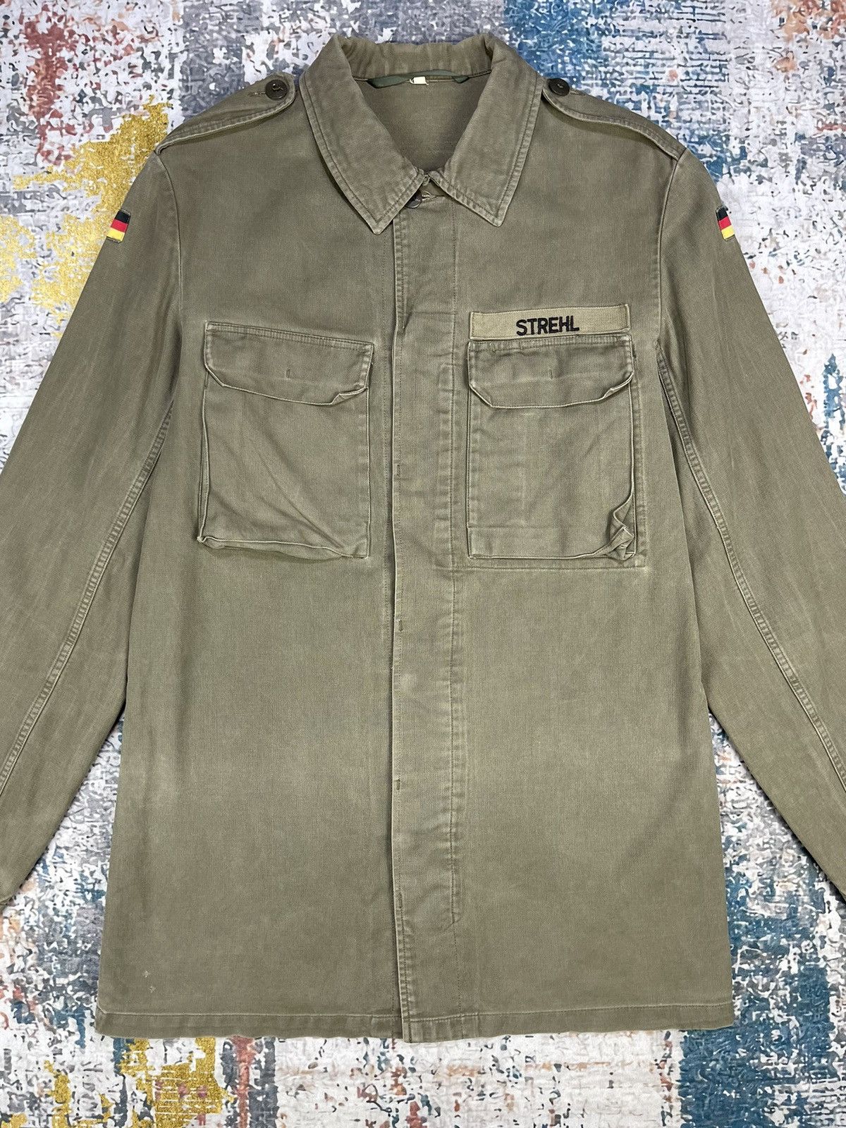 Vintage Vintage German Army Field Shirt Jackets Size US M / EU 48-50 / 2 - 2 Thumbnail