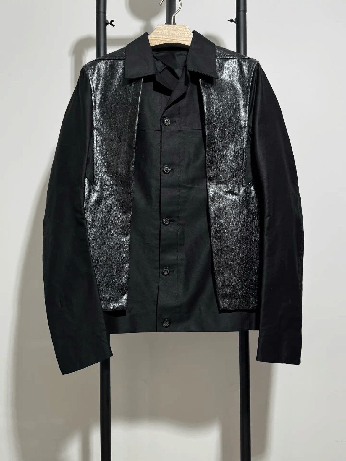 Sz 52 Rick Owens Mainline Runway Leather Vest Joint Jacket