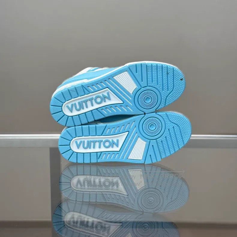 Louis Vuitton Louis Vuitton Trainer 24 Sky Blue shoes Size US 5 / EU 37 - 7 Thumbnail