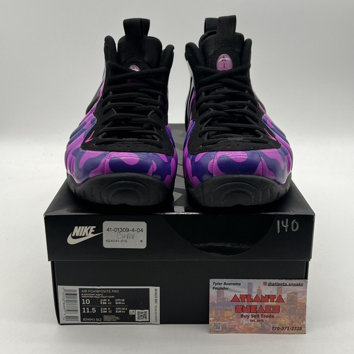 Nike Air Foamposite pro purple camo Size US 10 / EU 43 - 2 Thumbnail