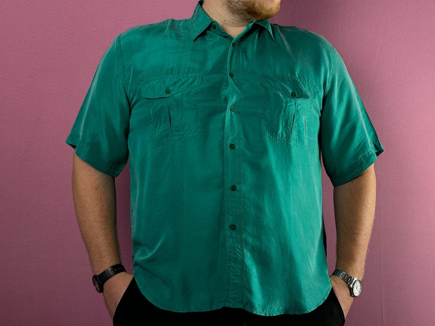 Vintage 80s Bisbee Vintage Men's Short Sleeve Shirt - L Size US L / EU 52-54 / 3 - 3 Thumbnail