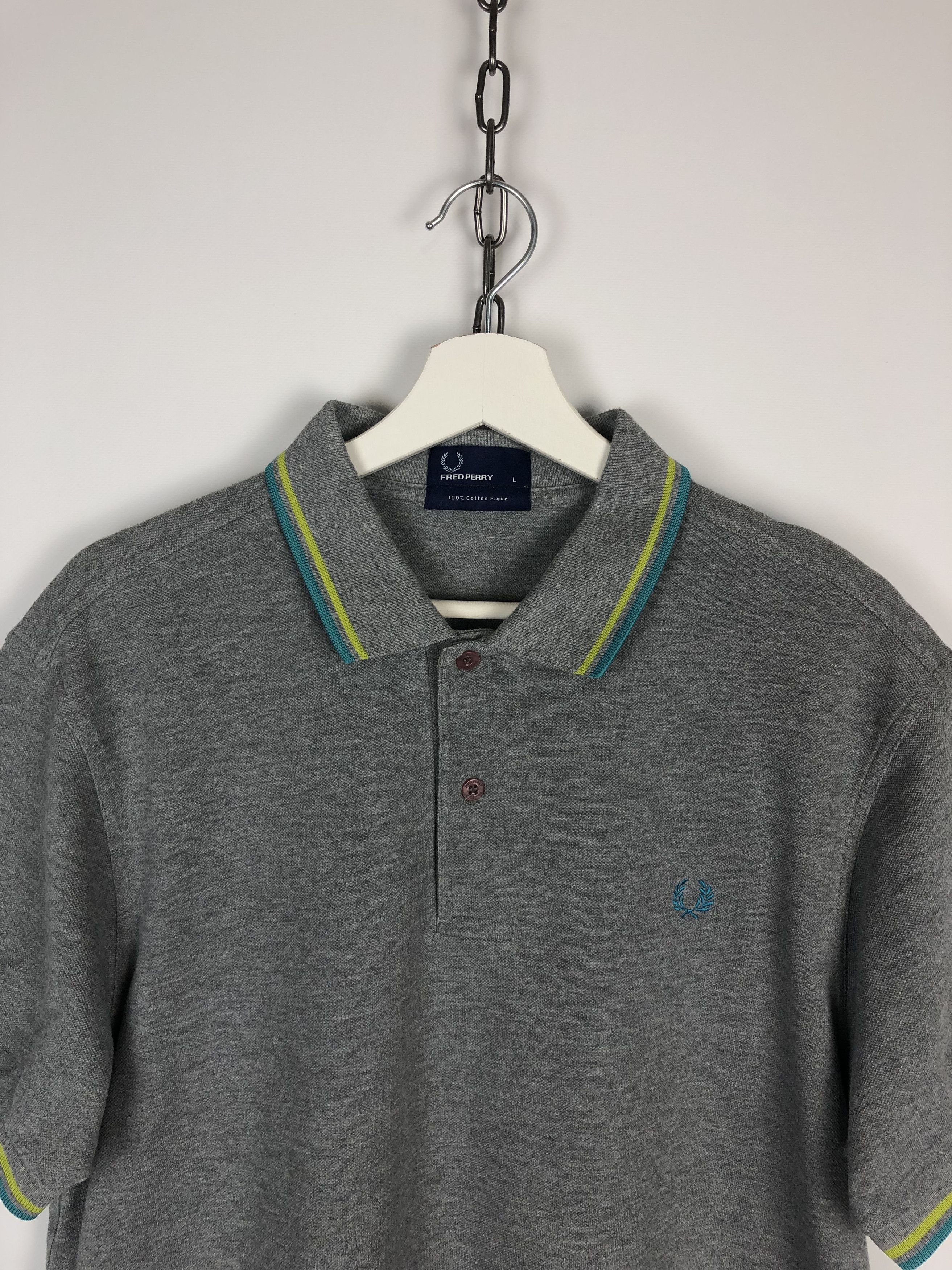 Fred Perry Fred Perry Cotton Polo T-Shirt Small Logo Gray size L Size US L / EU 52-54 / 3 - 2 Thumbnail