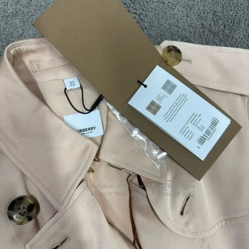 Burberry Burberry Spring Autumn Beige Silk Women's Trench Coat. Size S / US 4 / IT 40 - 2 Thumbnail