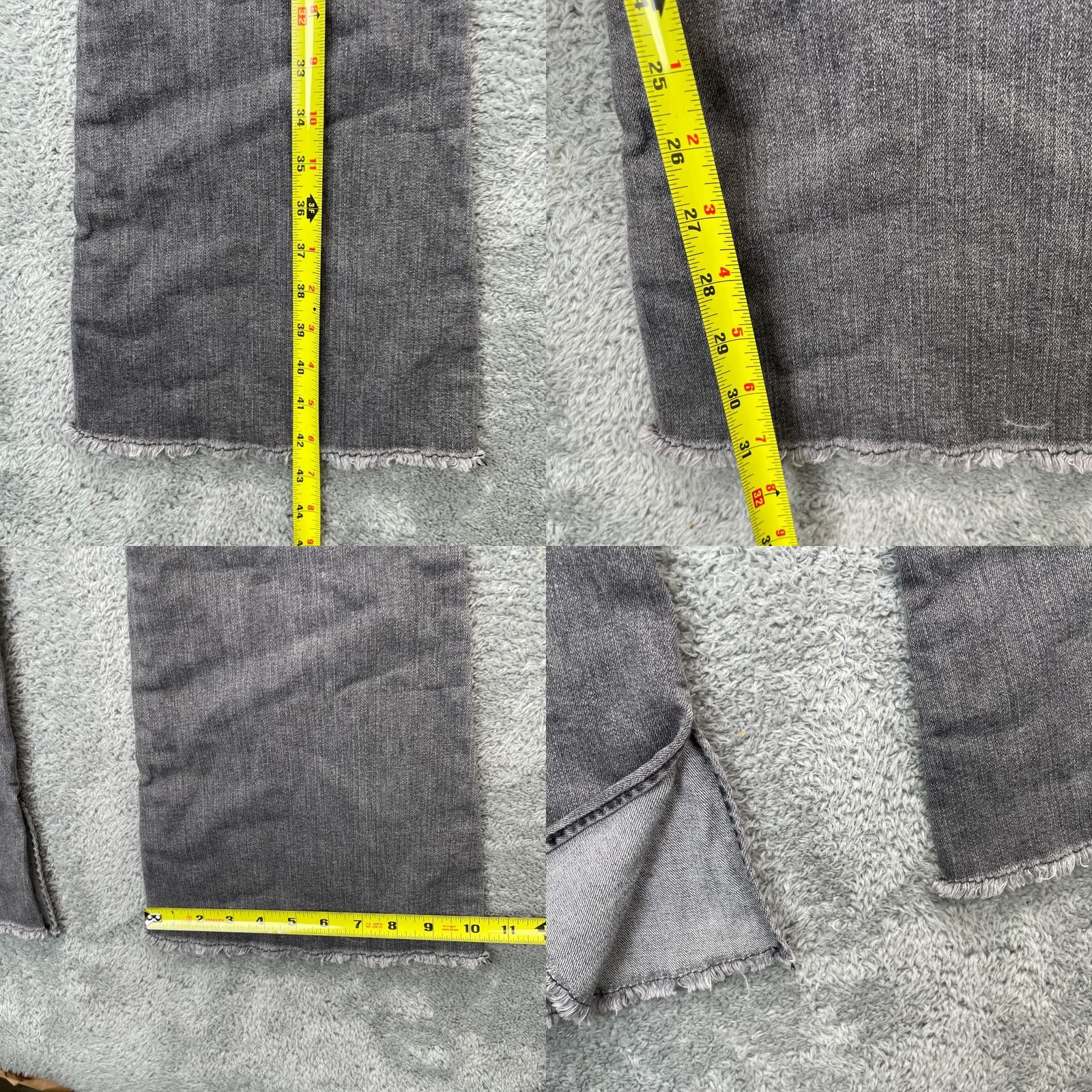 Lee VINTAGE Lee Jeans Womens 2M Gray Heritage Flared Leg Denim Cotton High Rise Raw Hem Jeans Mens? Size 26" / US 2 / IT 38 - 8 Thumbnail