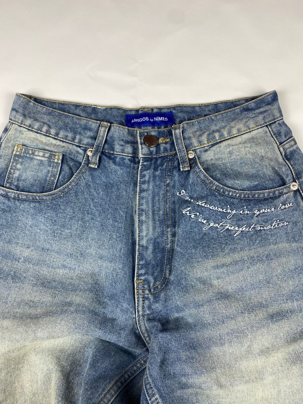 Vintage AMIGOS de NIMES Denim Long Pants Size US 28 / EU 44 - 6 Thumbnail