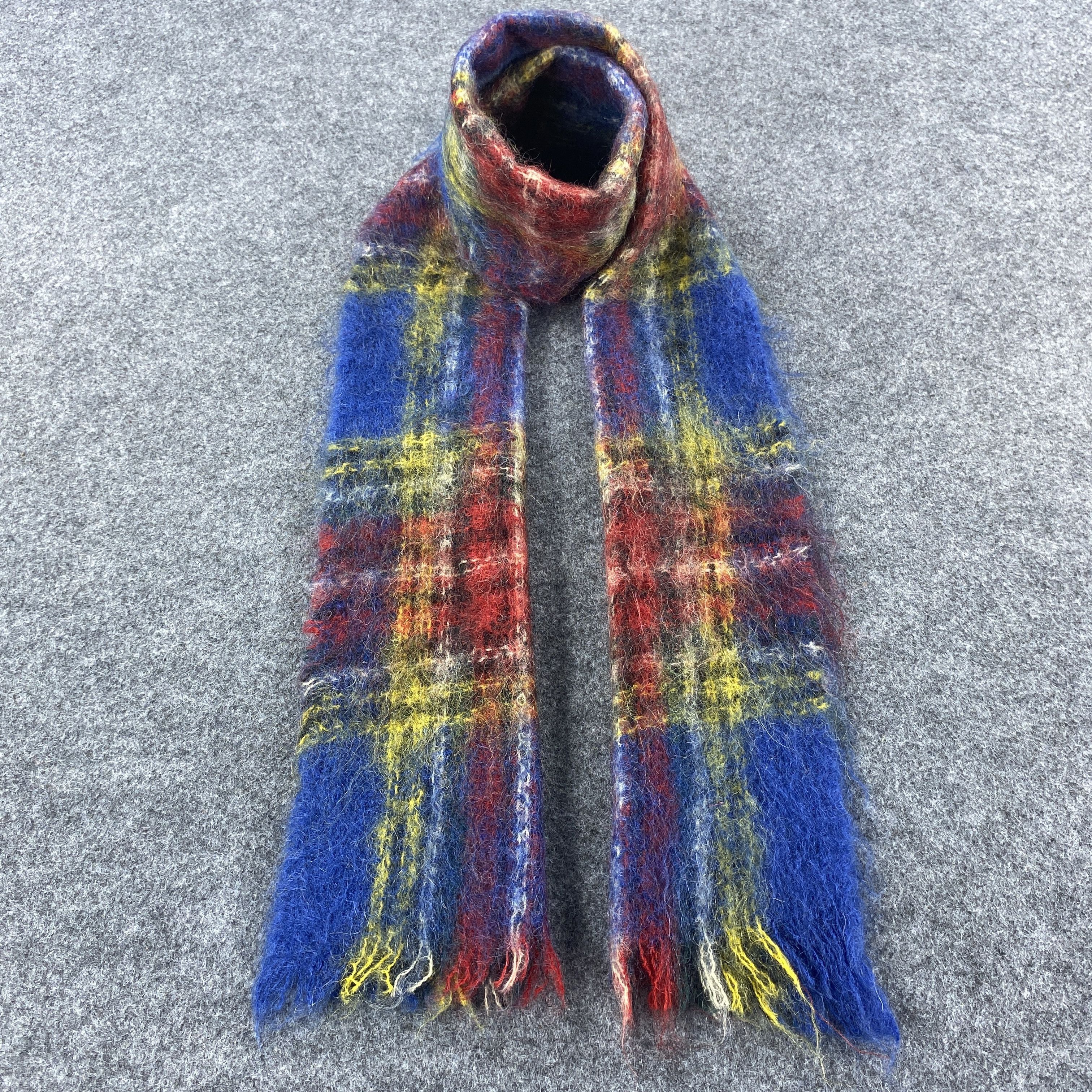 Vintage HAND ACRAFT MOHAIR Scarf # Muffler # Neckwear # D480 Size ONE SIZE - 1 Thumbnail