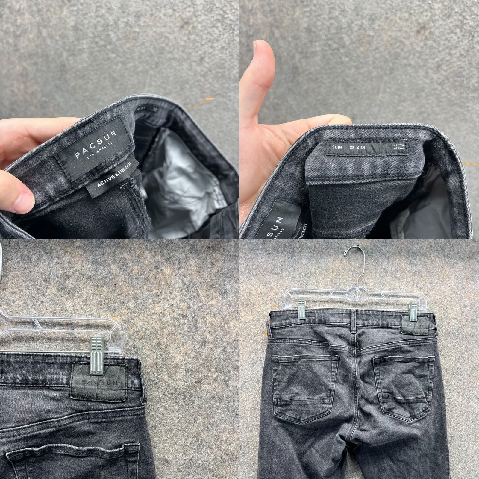 Pacsun PacSun Jeans Mens 32 Black Men 32x34 Adult Grey Denim Slim Fit Active Stretch Casual Size US 32 / EU 48 - 8 Thumbnail