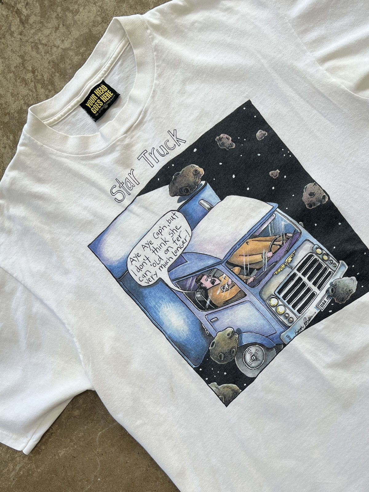 Vintage Vintage Star Truck Comic Joke Single Stitch Art Tee XL Size US XL / EU 56 / 4 - 1 Thumbnail