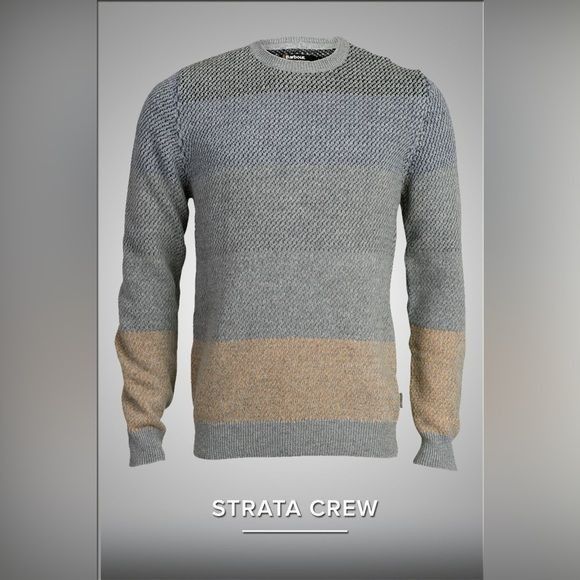 Barbour Barbour International Mens Grey Strata Crew Jumper Size US M / EU 48-50 / 2 - 2 Thumbnail