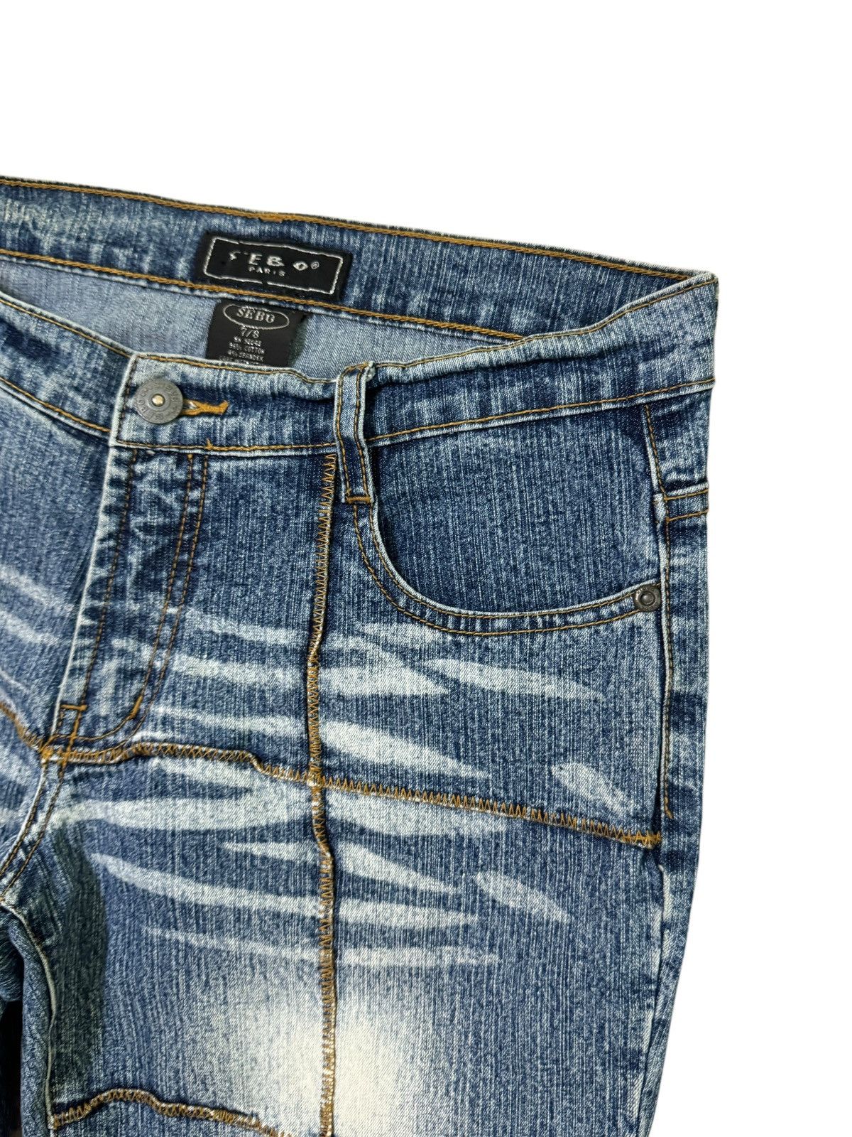 Hysteric Glamour FLARED SEBO RECONSTRUCTED DESIGN ELASTIC DENIM JEANS Size 28" / US 6 / IT 42 - 11 Thumbnail