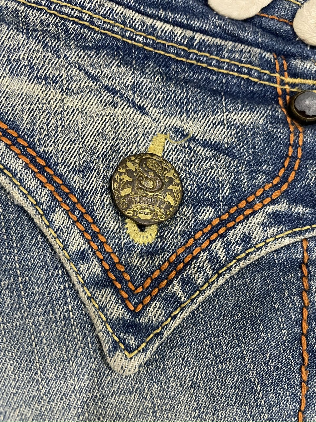 If Six Was Nine Flared Stonewash Jeans Size US 35 - 22 Thumbnail