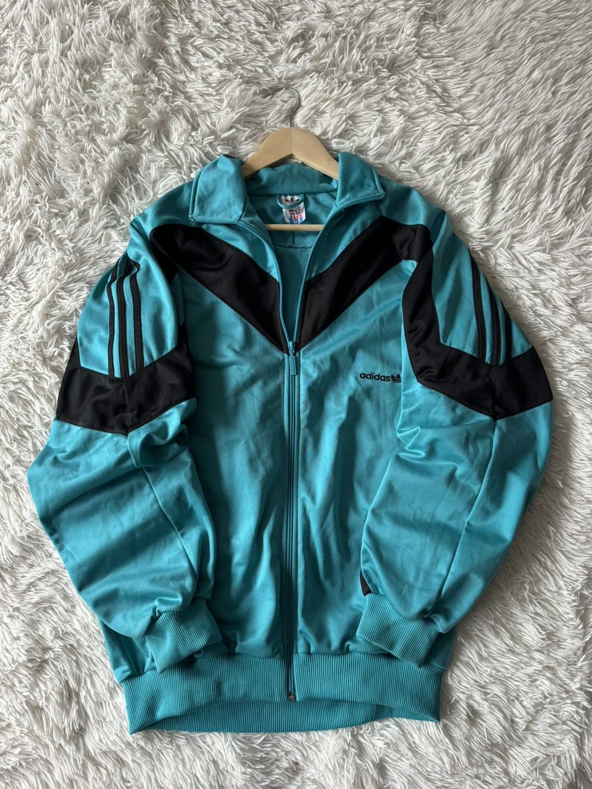 Adidas × Vintage Crazy Adidas Turquoise Vintage Retro 90s Zip Track Suit Size US M / EU 48-50 / 2 - 3 Thumbnail