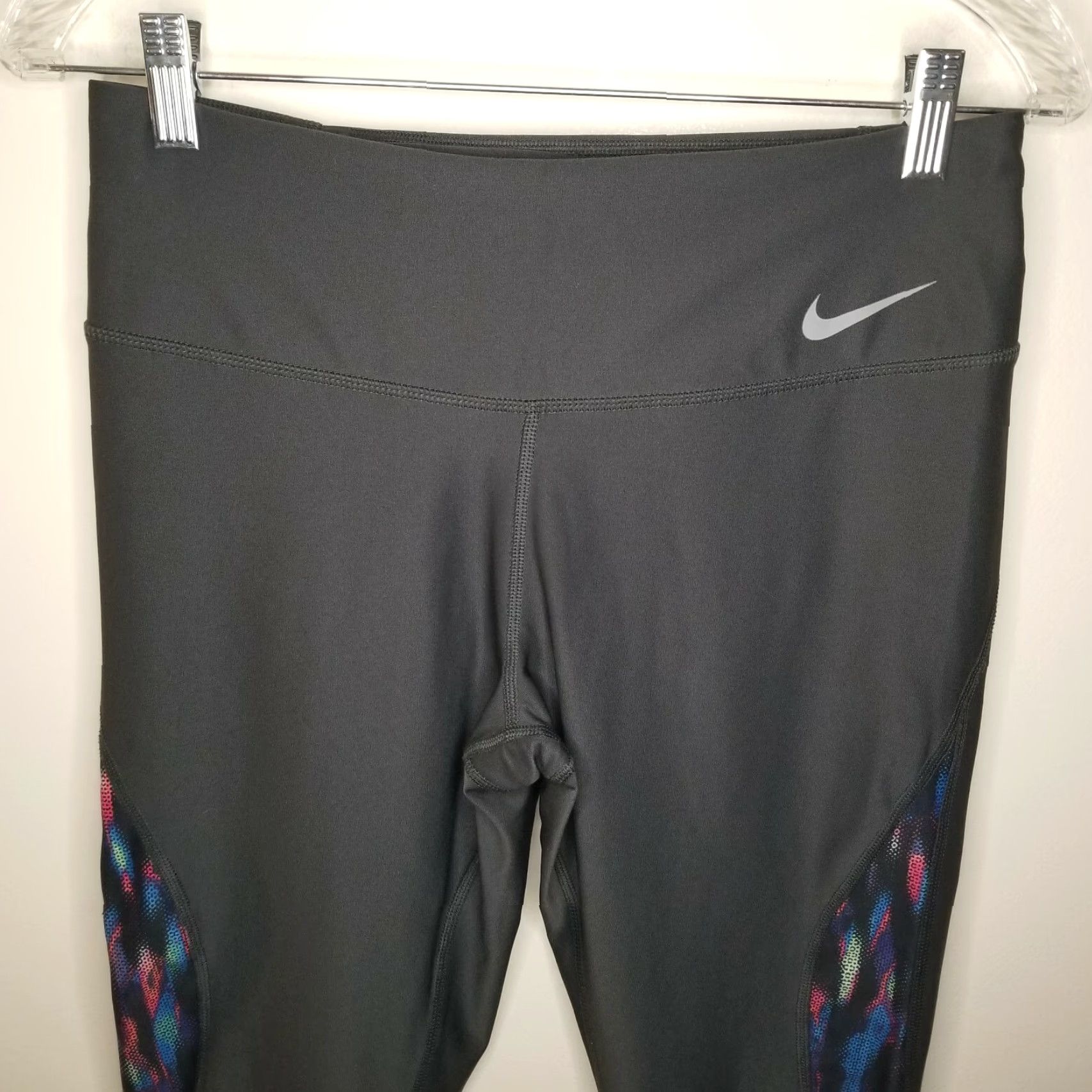 Nike Nike Leggings Women M Dri-Fit Gray Multicolor Full Length Womens Size 32" / US 10 / IT 46 - 2 Thumbnail