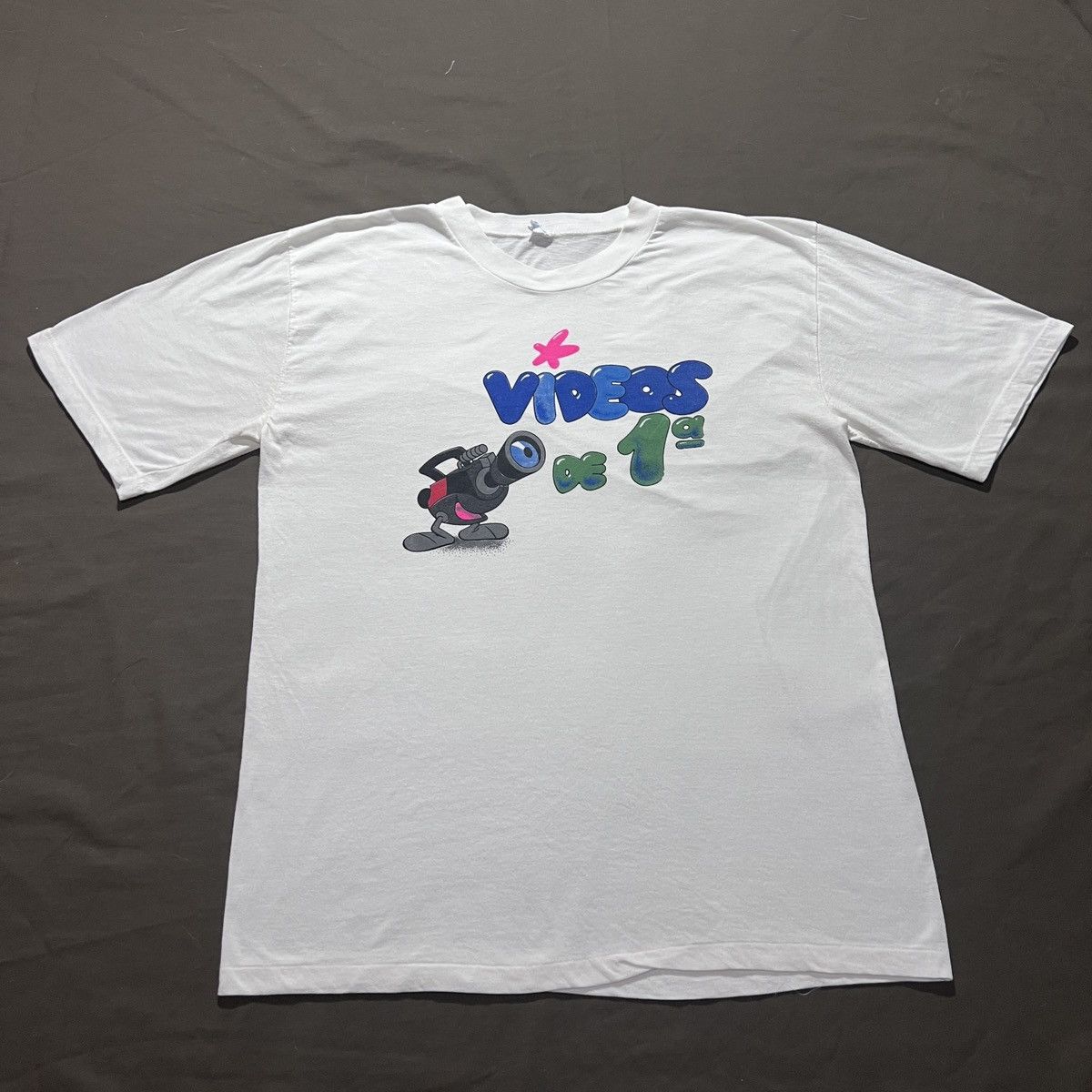 Vintage Vintage 90s Videos de 1a Promo Tee graphic streetwear Size US M / EU 48-50 / 2 - 2 Thumbnail