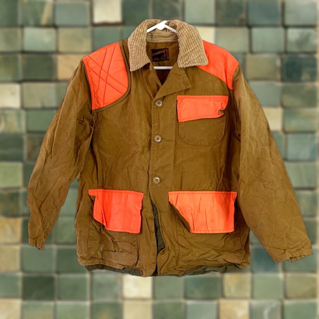 Vintage VINTAGE Woodsman Jacket Shirt Men XL Brown Canvas Hunting 90s Outdoor Pockets Water Resistant Coat Coat Size US XL / EU 56 / 4 - 1 Thumbnail