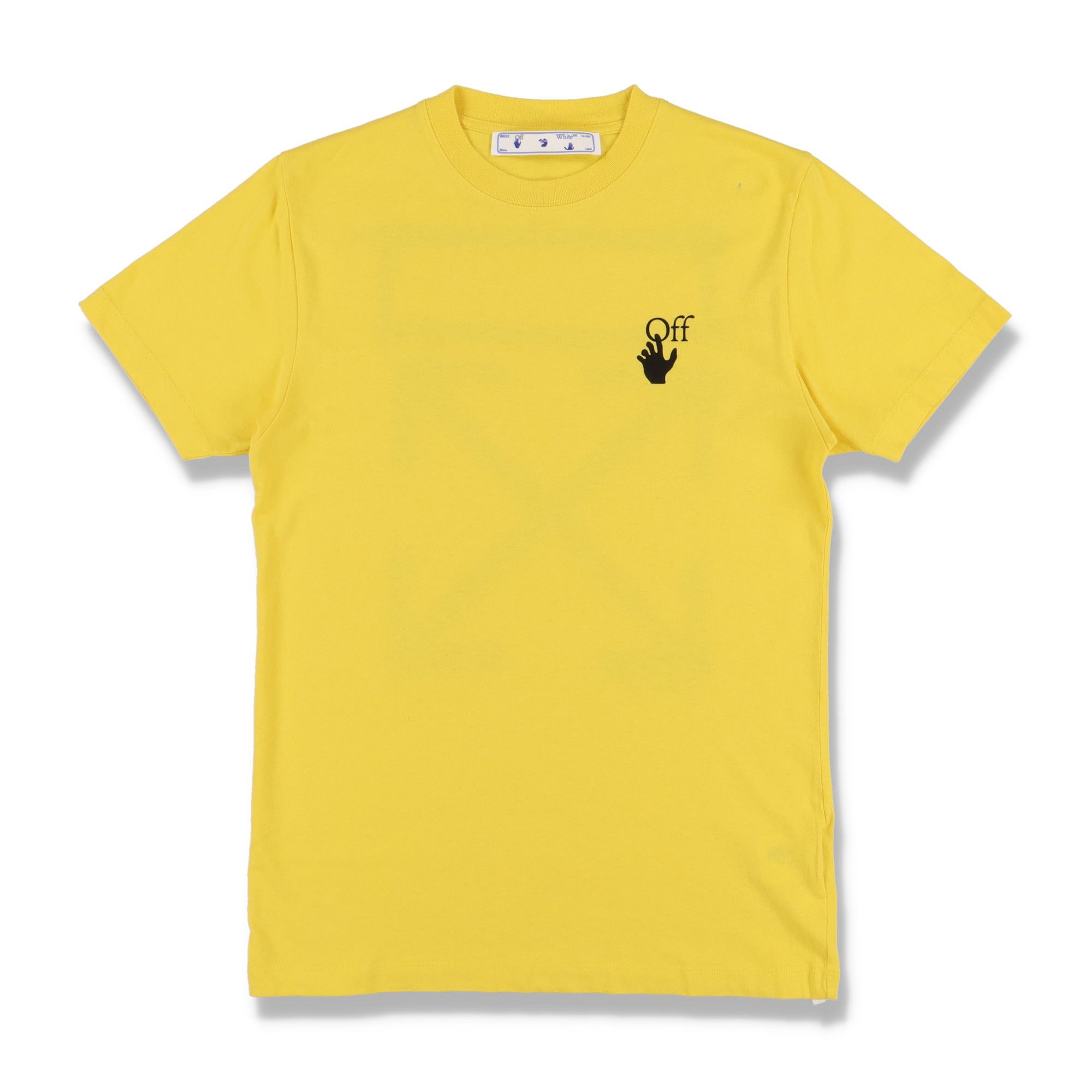 Off-White Yellow Sprayed Arrows Hand Logo T-shirt Size US S / EU 44-46 / 1 - 5 Thumbnail