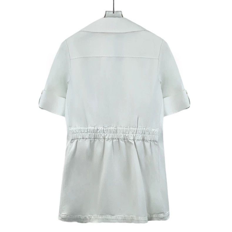 Gucci Gucci White double-pocket lapel short-sleeved zipper workwe Size S / US 4 / IT 40 - 2 Thumbnail