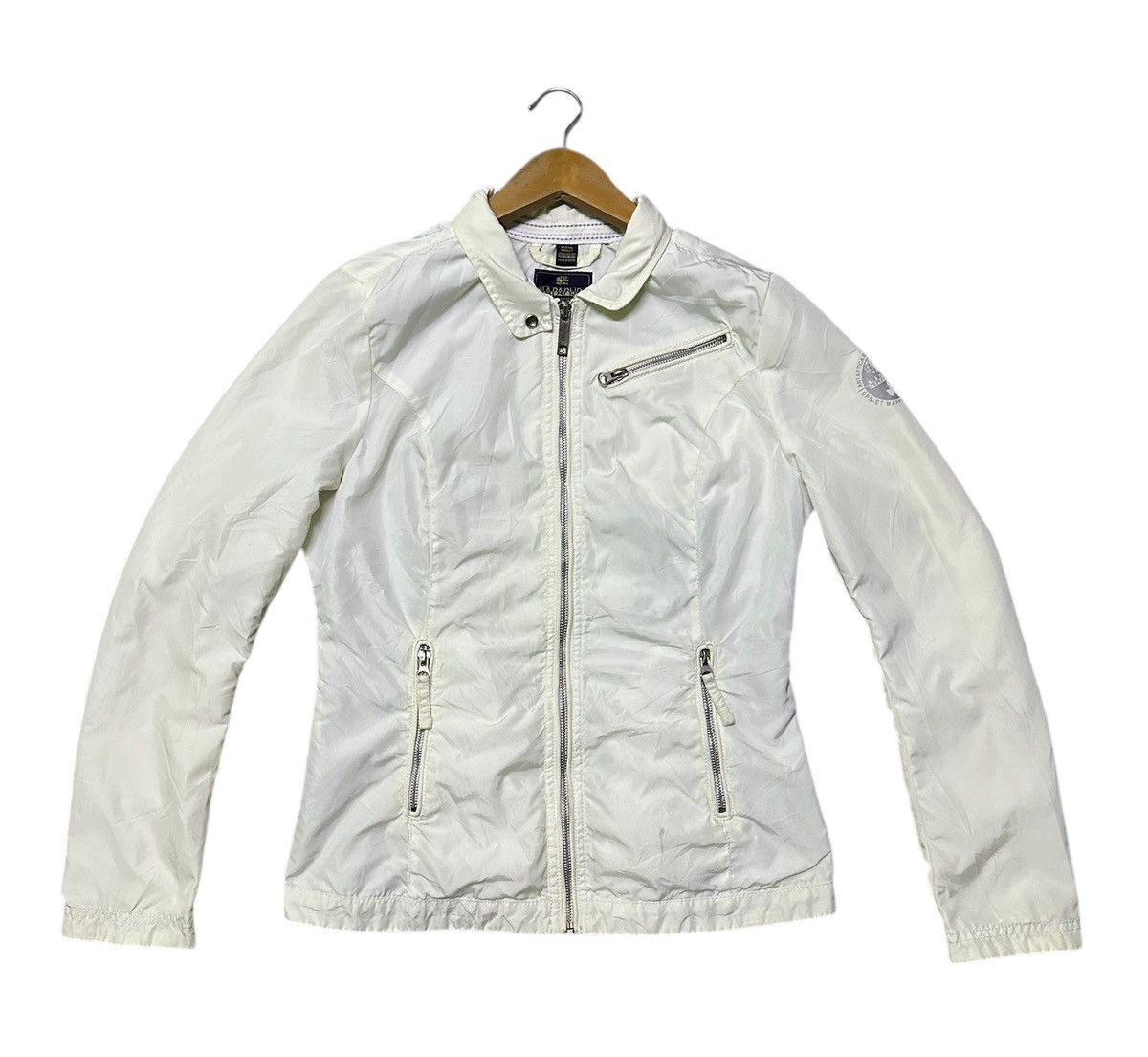 Napapijri Napapijri women's white lightweight zip-up jacket Size S / US 4 / IT 40 - 1 Thumbnail