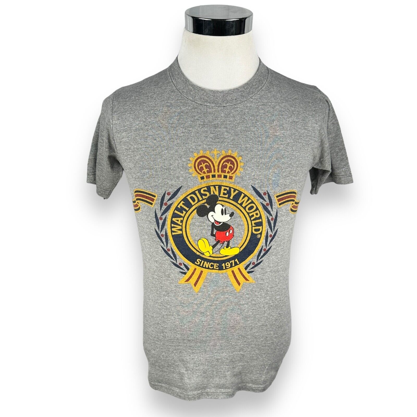 Disney Vintage Walt Disney World T-Shirt Mens Small Heather Gray Size US S / EU 44-46 / 1 - 1 Thumbnail