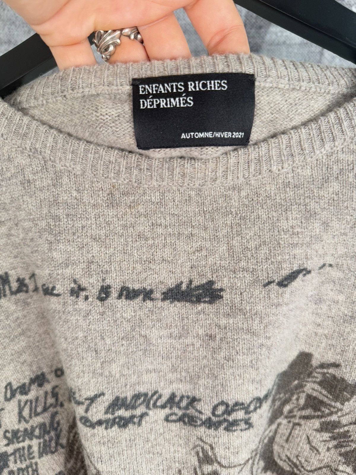 Enfants Riches Deprimes 🚭RARE🚭 FALL/WINTER 2021 “DRAMA OF OPIUM” MERINO WOOL SWEATER Size US L / EU 52-54 / 3 - 16 Thumbnail