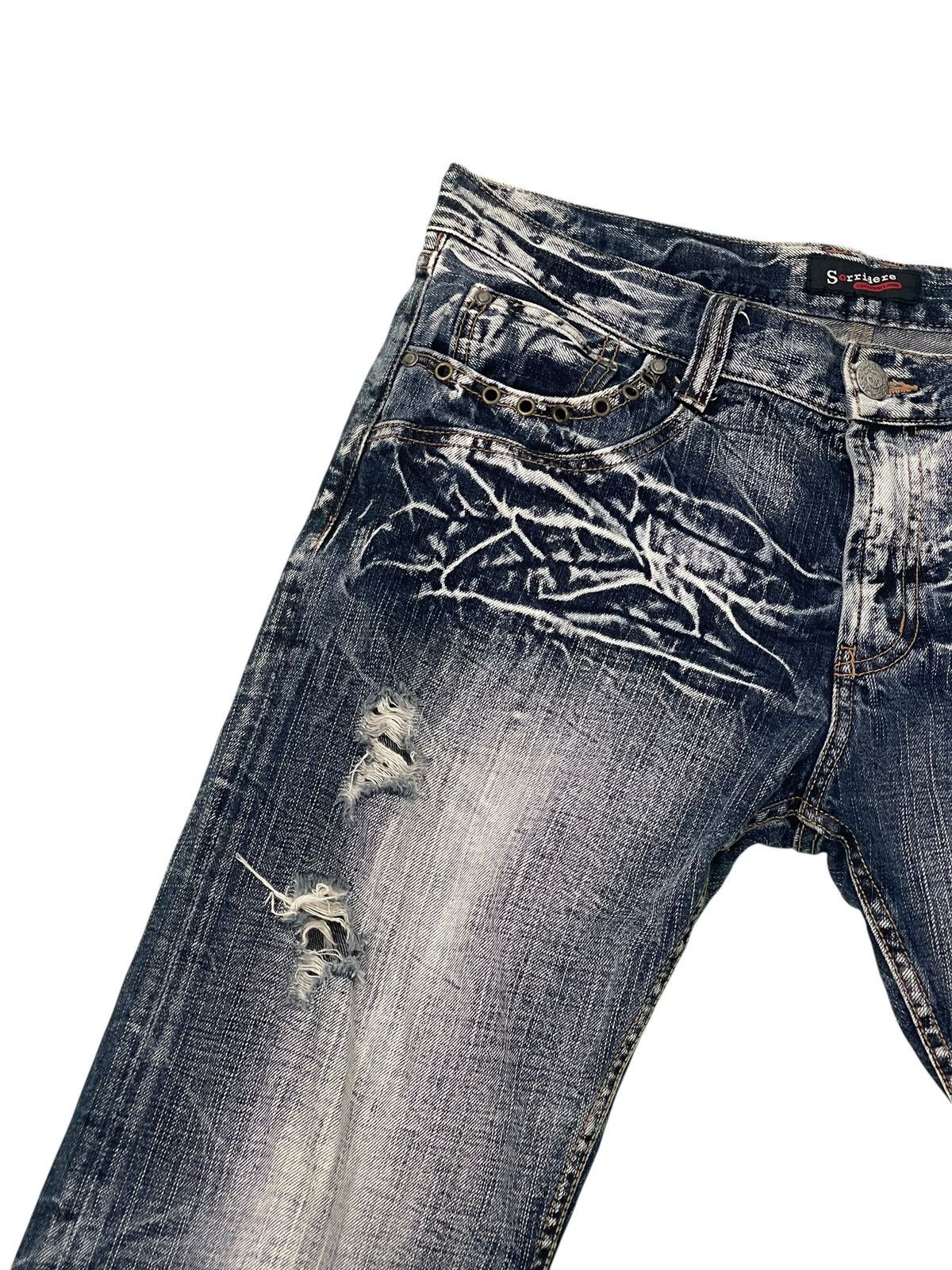 Yasuyuki Ishii Straight Jeans Sorridere Faded Acid Wash Chrome hearts 2🟦8 Size US 34 / EU 50 - 14 Thumbnail