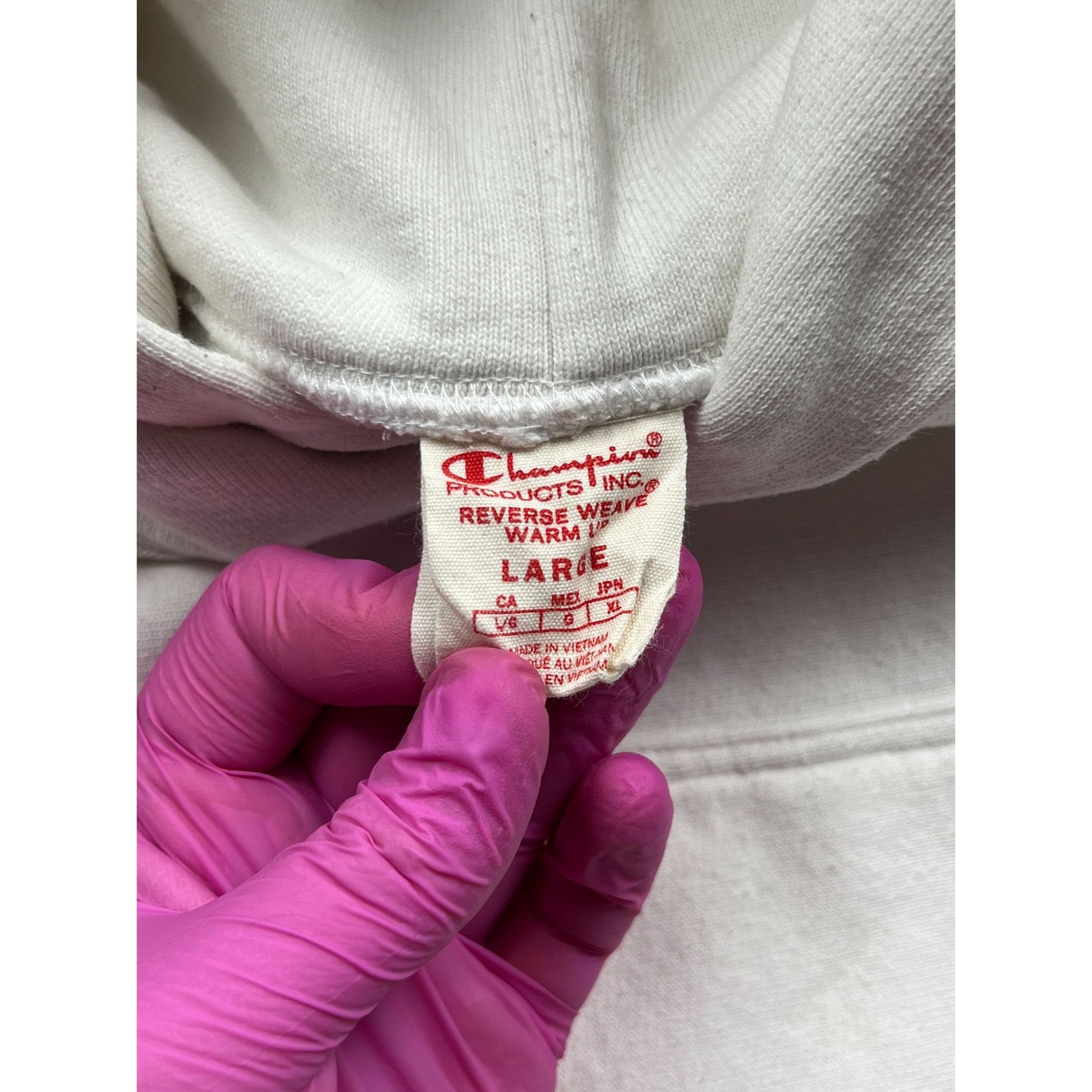 Champion Champion Reverse Weave Vintage White Hoodie (Y0878) Size US L / EU 52-54 / 3 - 6 Thumbnail