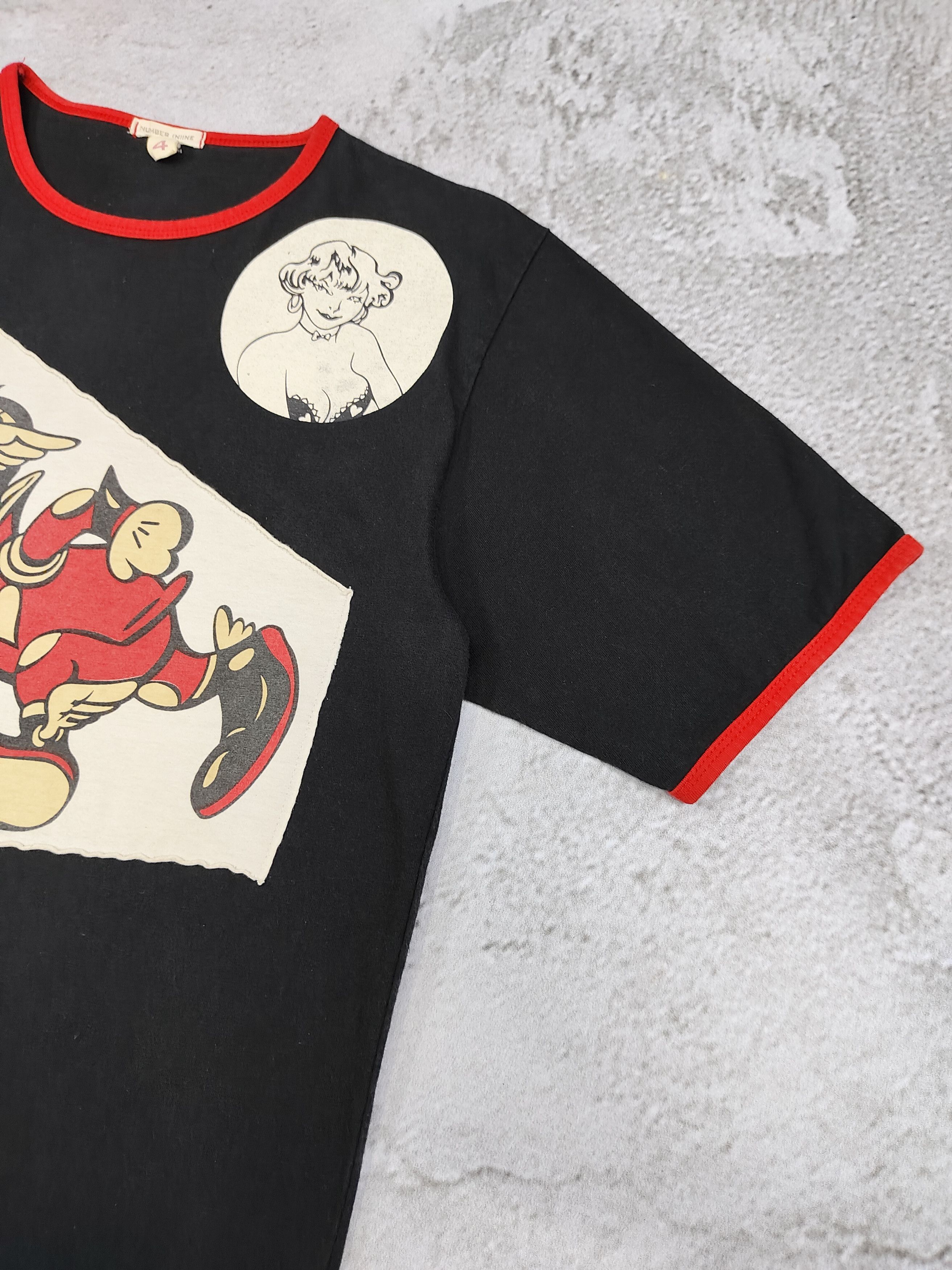 Number (N)ine 00s Number (N)ine- Comic Character Graphic Patch Ringer Tee Size US M / EU 48-50 / 2 - 2 Thumbnail