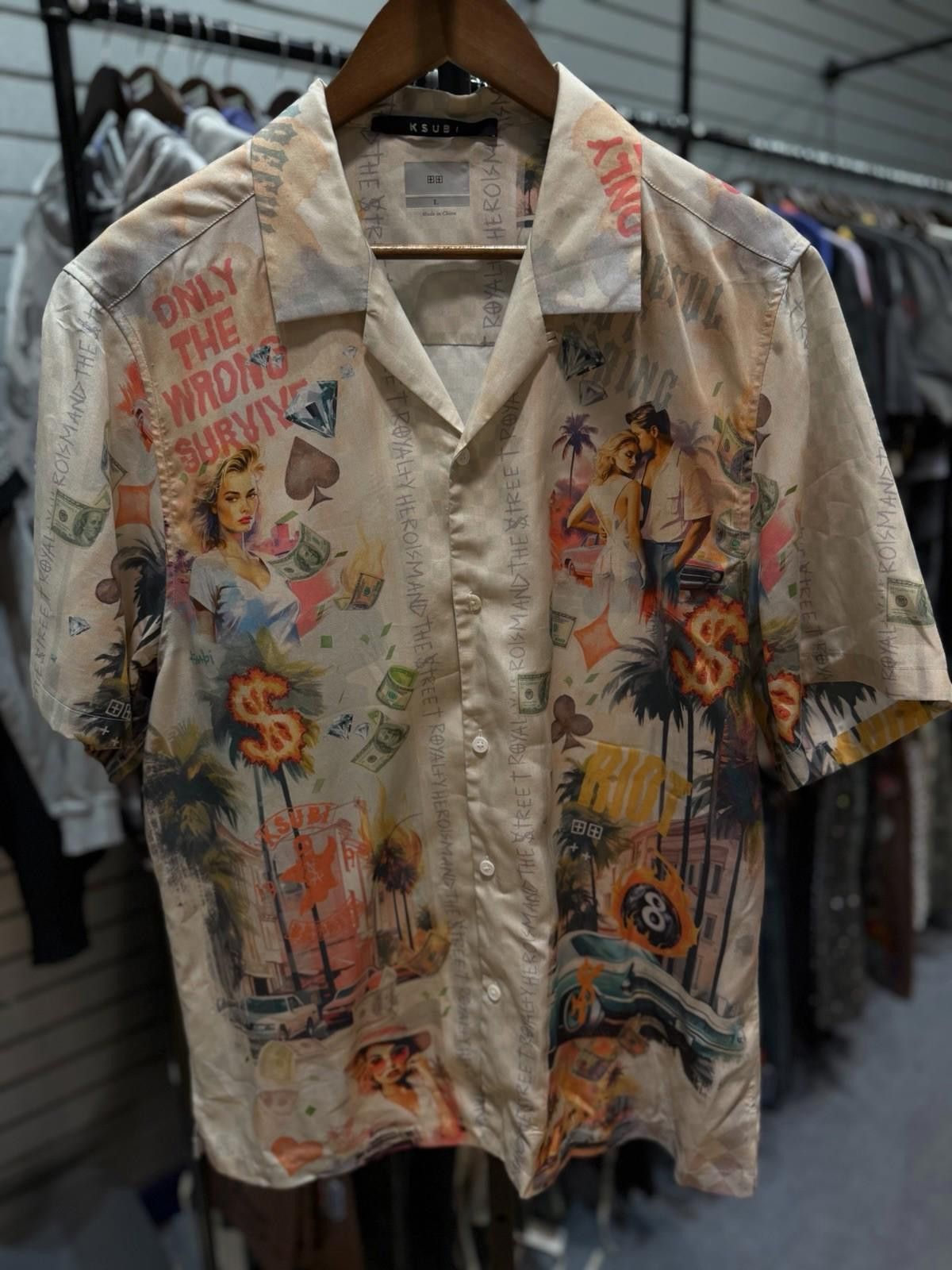 Ksubi Ksubi Money Party Floral Print Button Up Shirt Large (L) Size US L / EU 52-54 / 3 - 2 Thumbnail