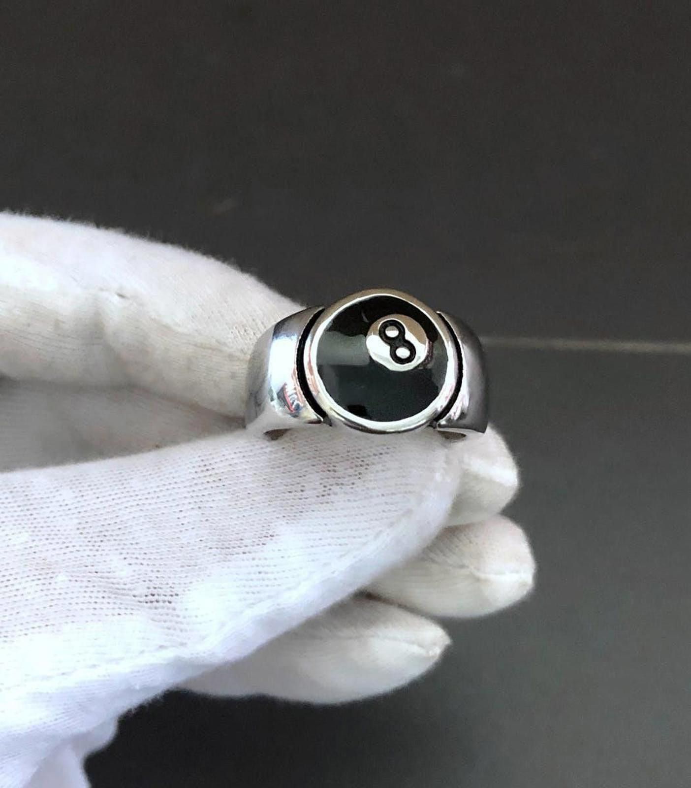 Jewelry 8 Ball Ring Size ONE SIZE - 1 Thumbnail