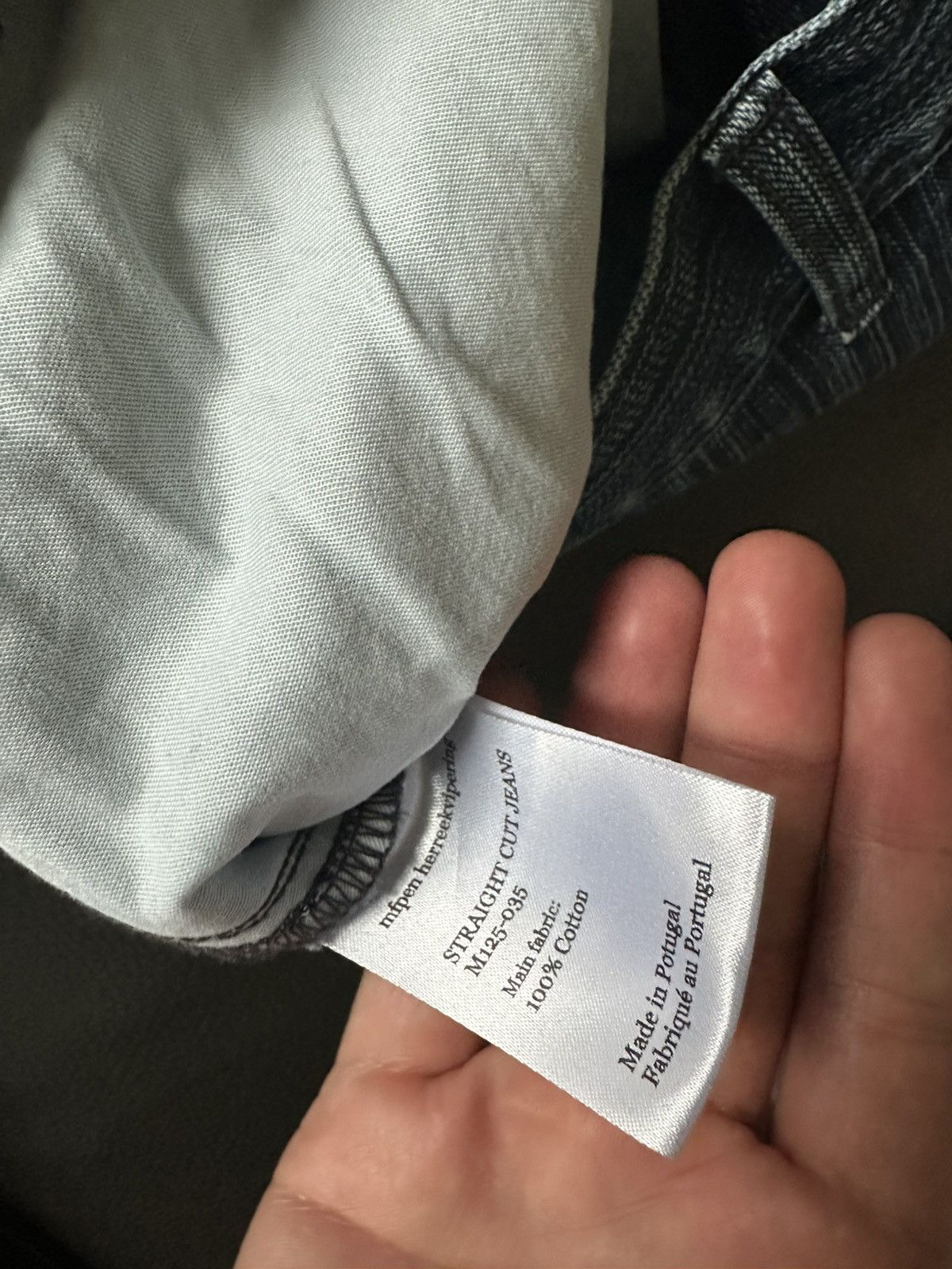Mfpen NWT MFPEN STRAIGHT CUT JEANS - BLUE STRIPE Size US 34 / EU 50 - 10 Thumbnail