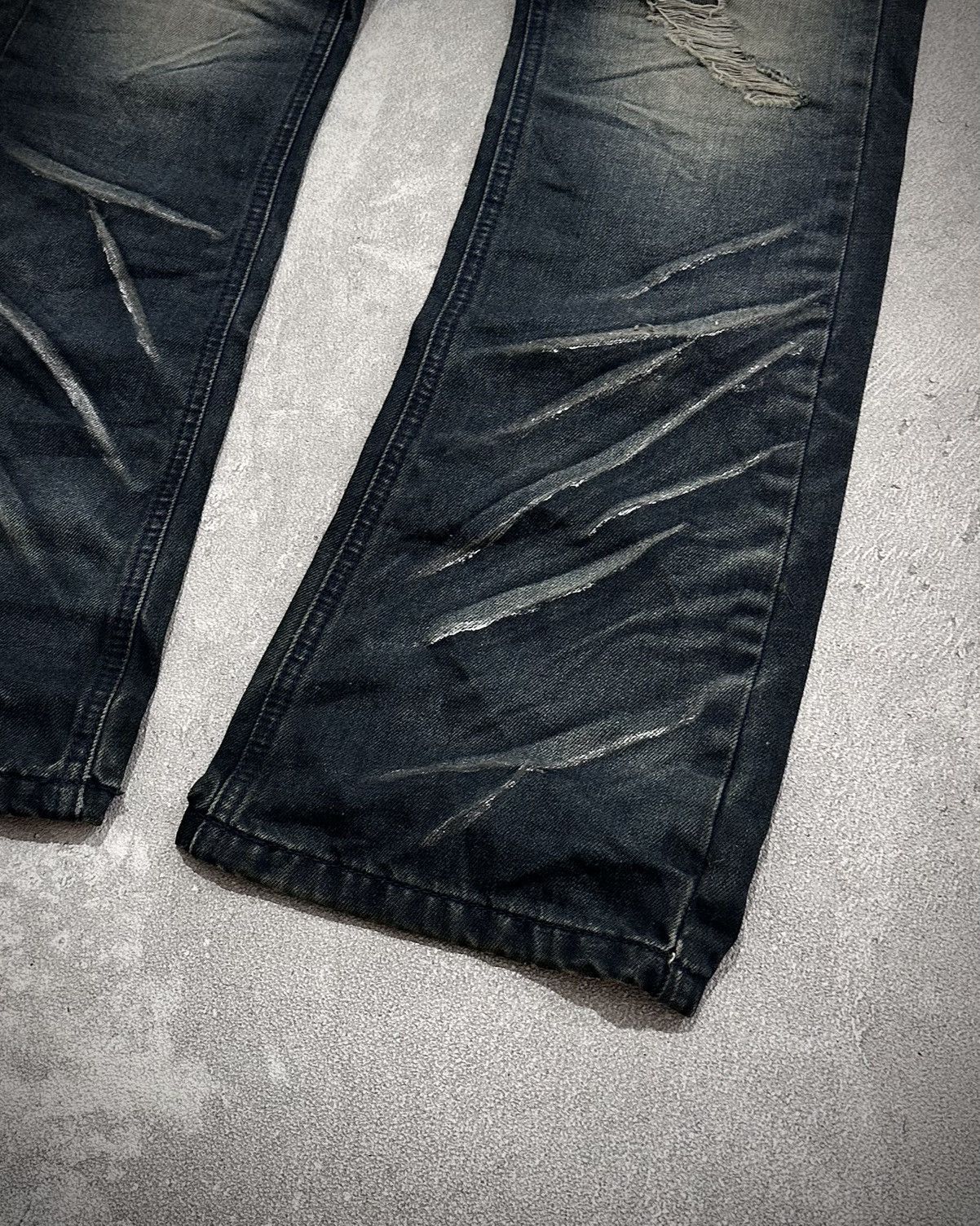 Japanese Brand Vkei Vice Fairy Distressed Flare Denim Jeans Lgb Style Size US 30 / EU 46 - 5 Thumbnail