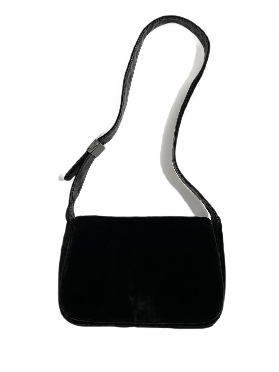 Prada Prada Velvet Leather Black Shoulder Hand Bag Vintage Y2K Size ONE SIZE - 1 Thumbnail