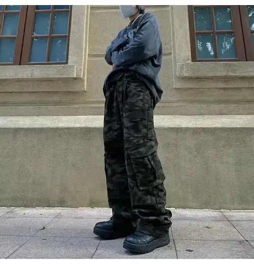 Designer × Japanese Brand × Vintage camo skate hiphop baggy cargo pants Size US 34 / EU 50 - 4 Thumbnail